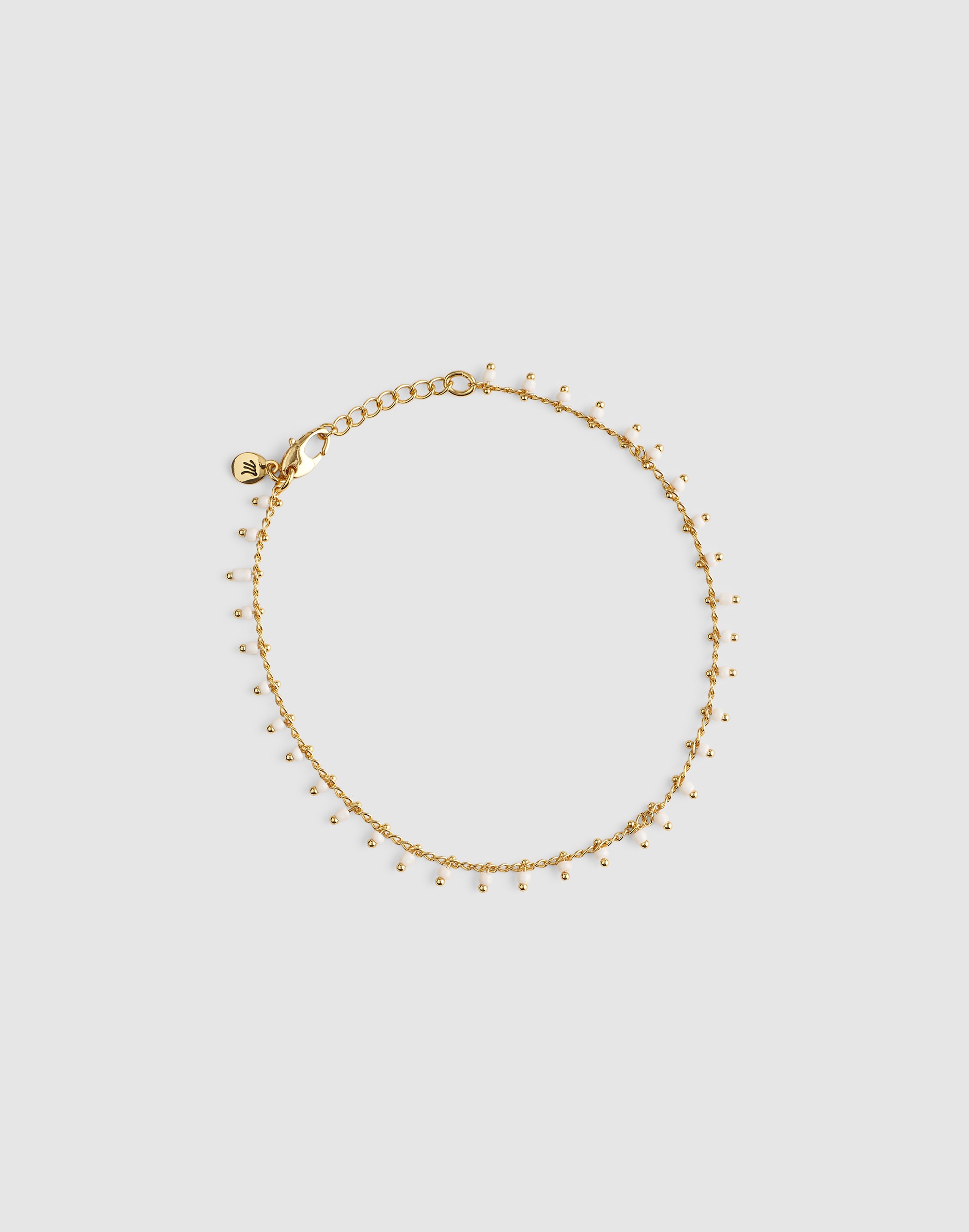 Madewell Enamel Chain Anklet In Gold