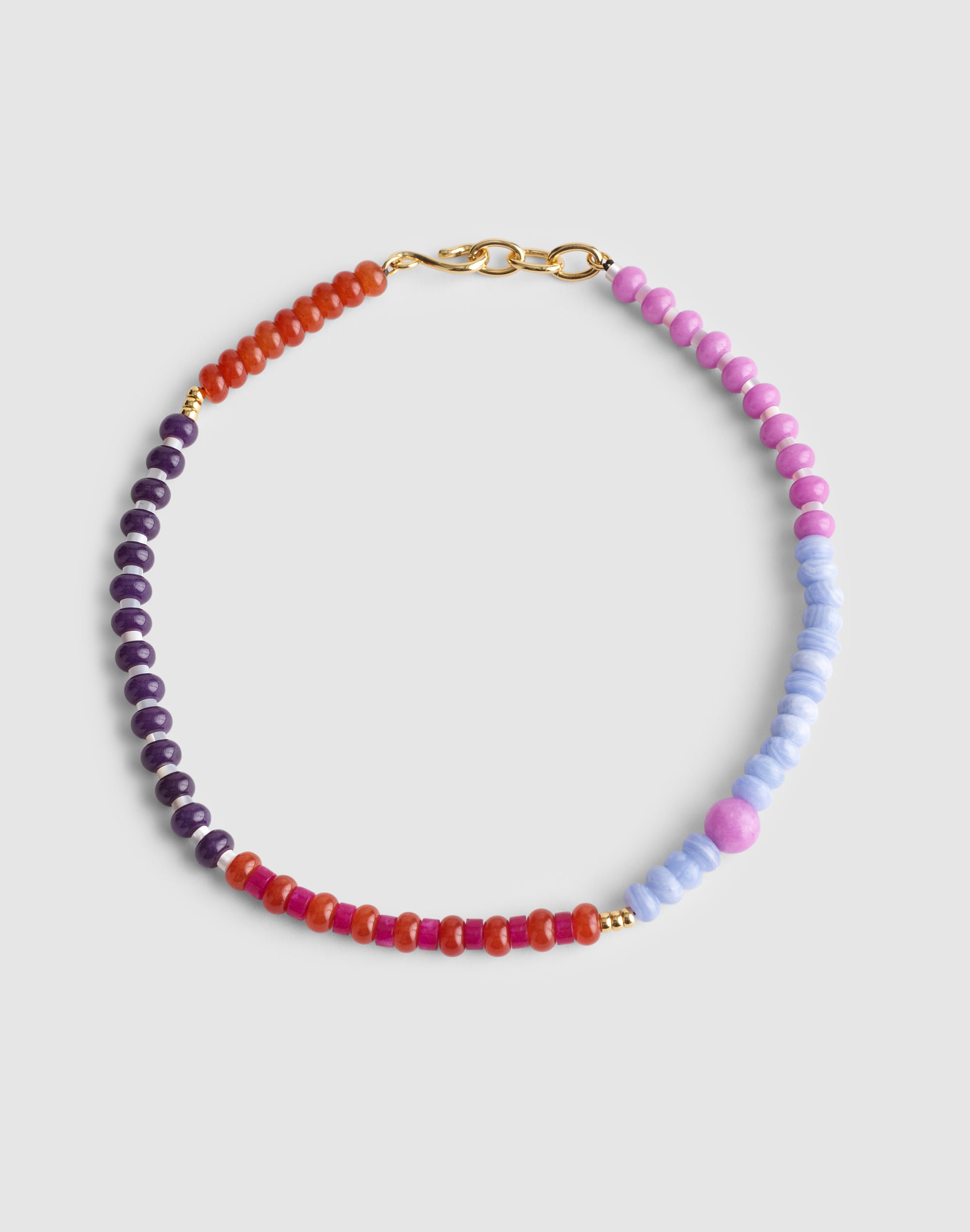 Semiprecious Beaded Choker Necklace