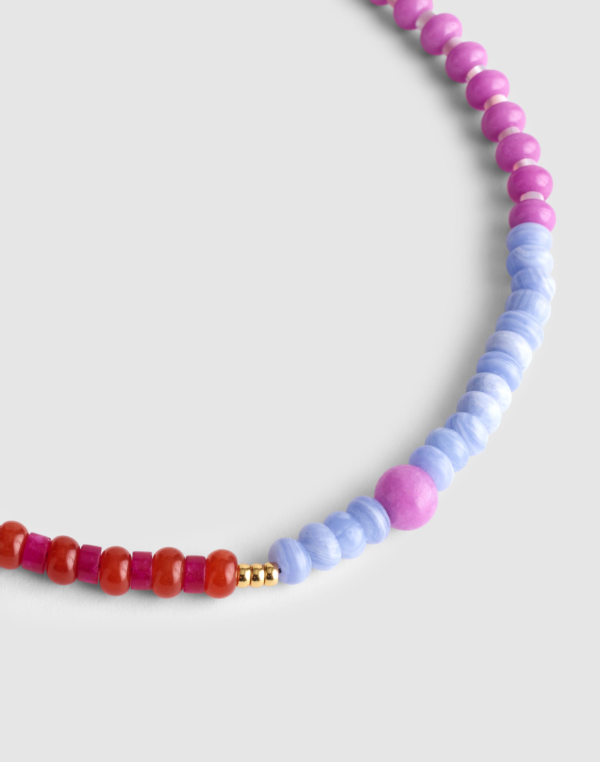 Semiprecious Beaded Choker Necklace