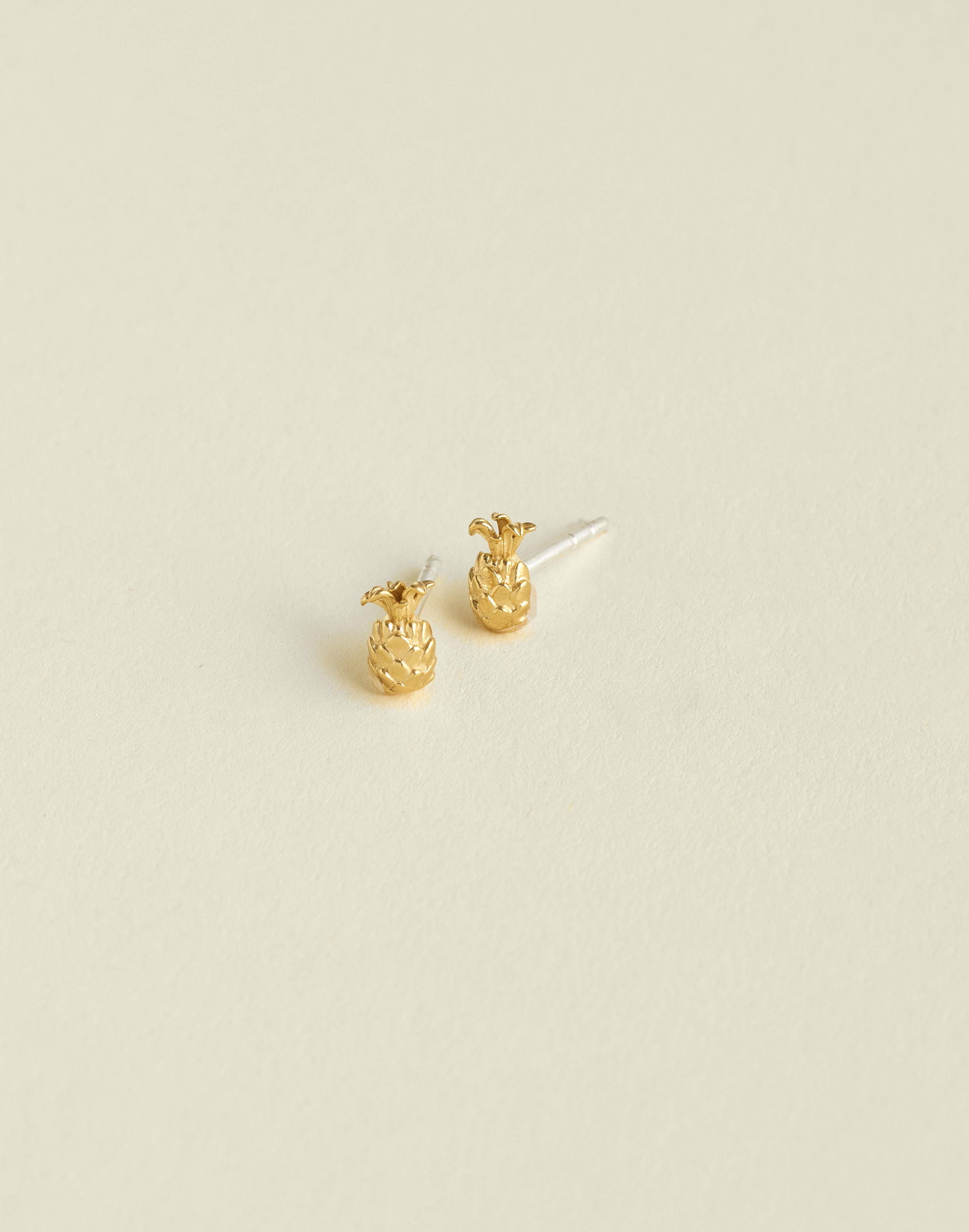 Demi-Fine Pineapple Stud Earrings