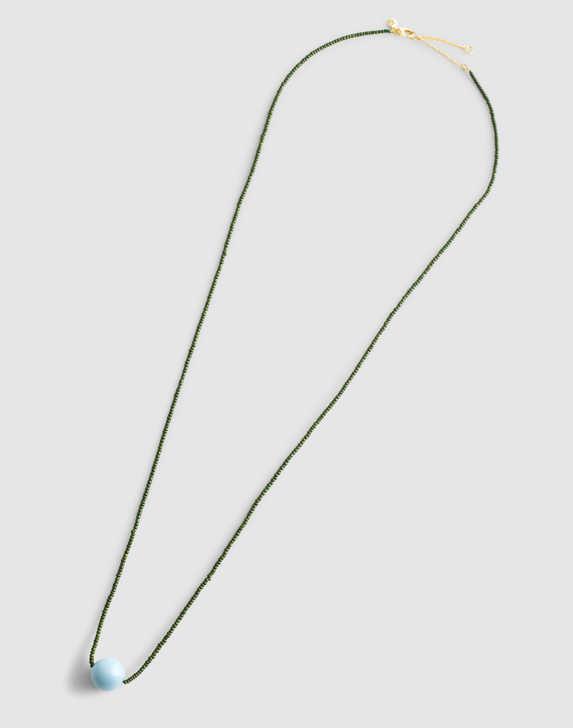 Semiprecious Beaded Ball Chain Necklace