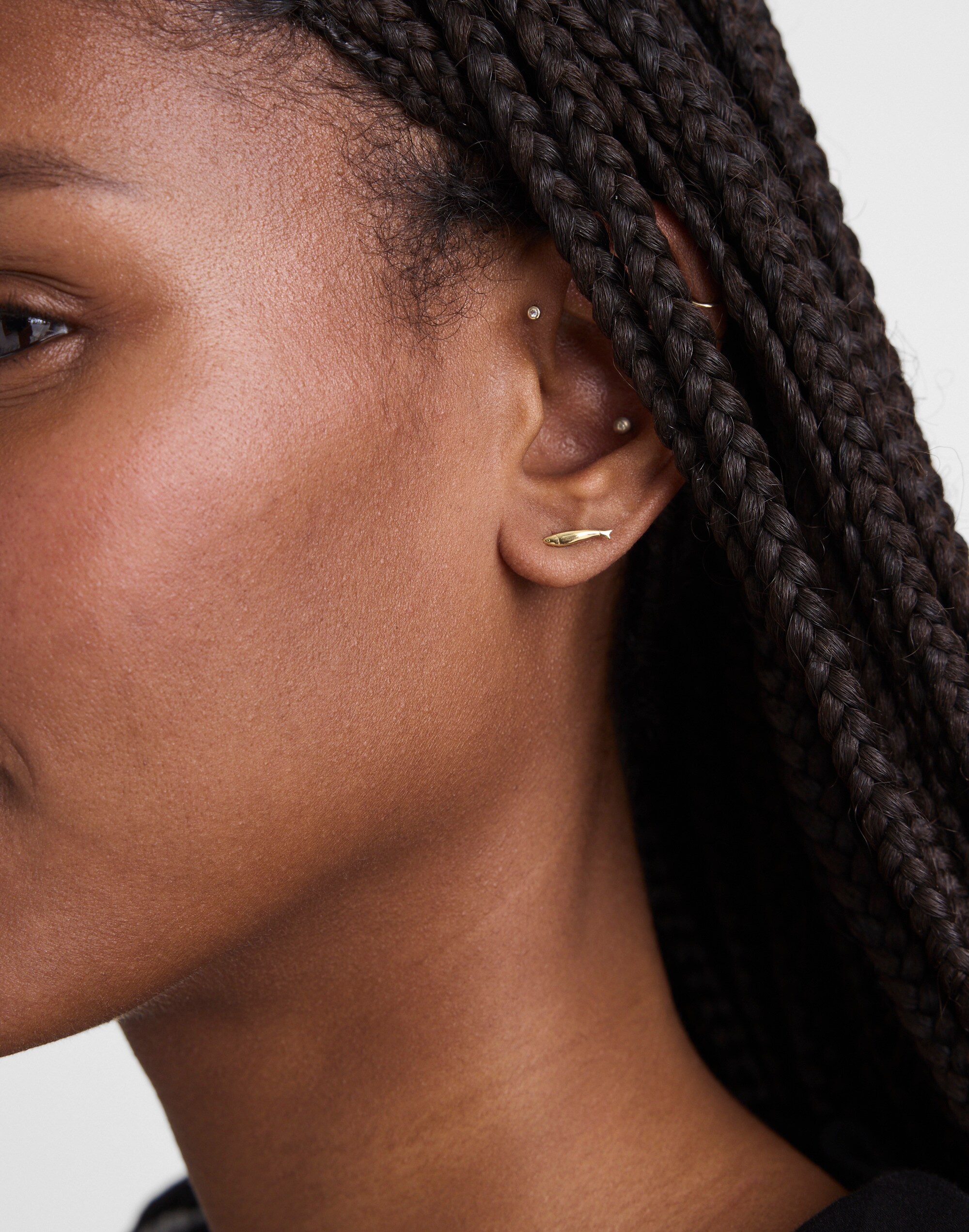 Demi-Fine Fish Stud Earrings