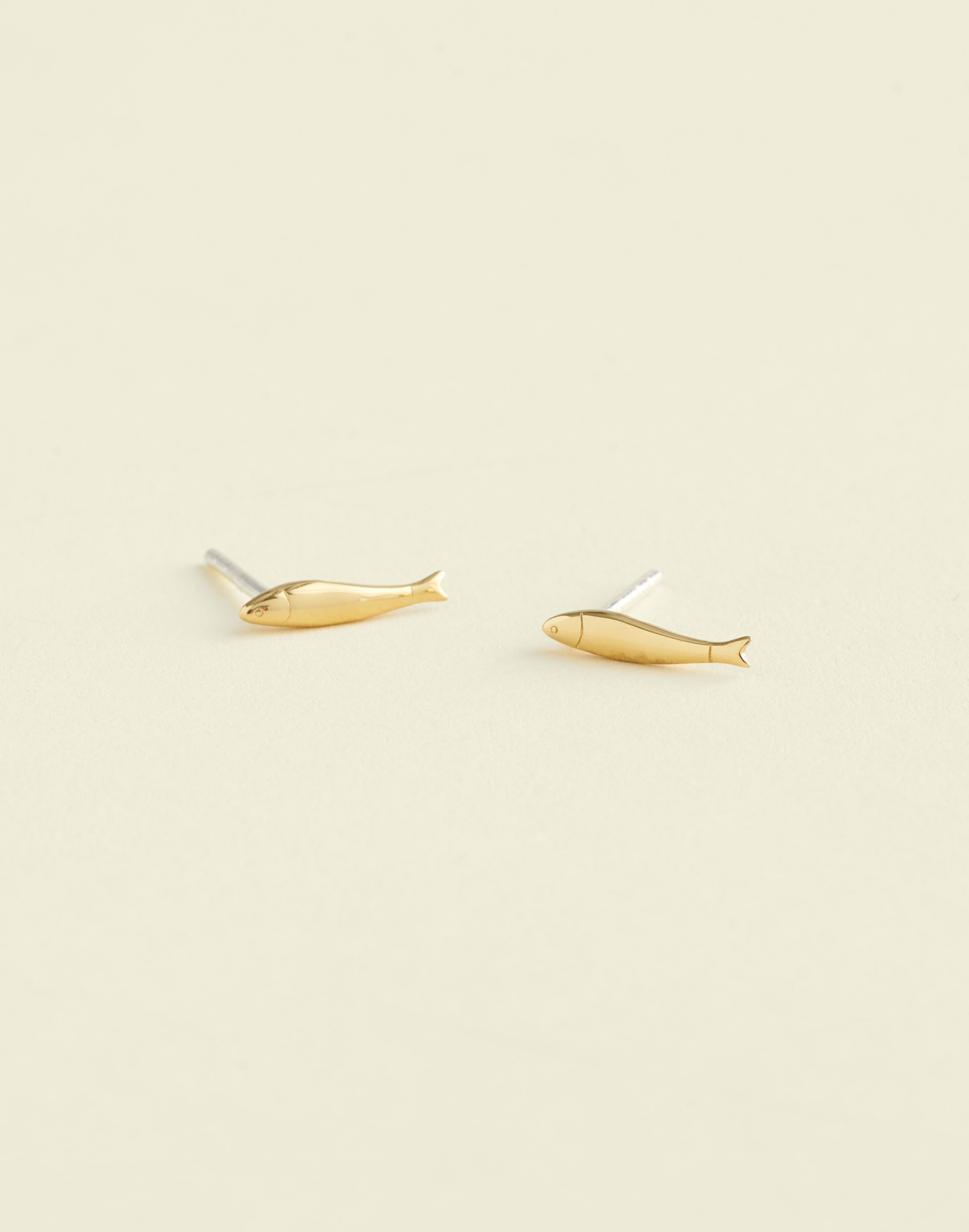 Demi-Fine Fish Stud Earrings