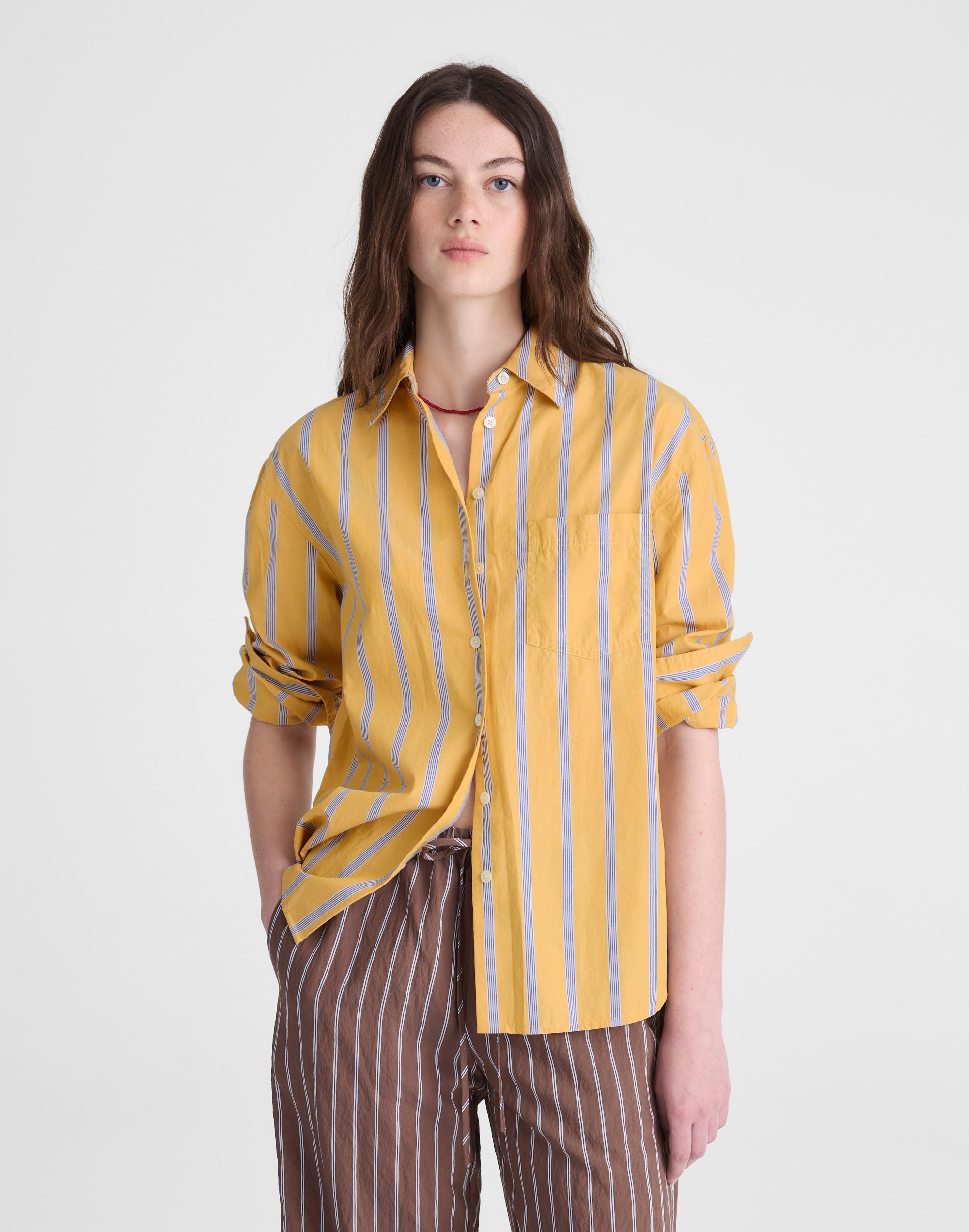 the easy shirt in washed poplin