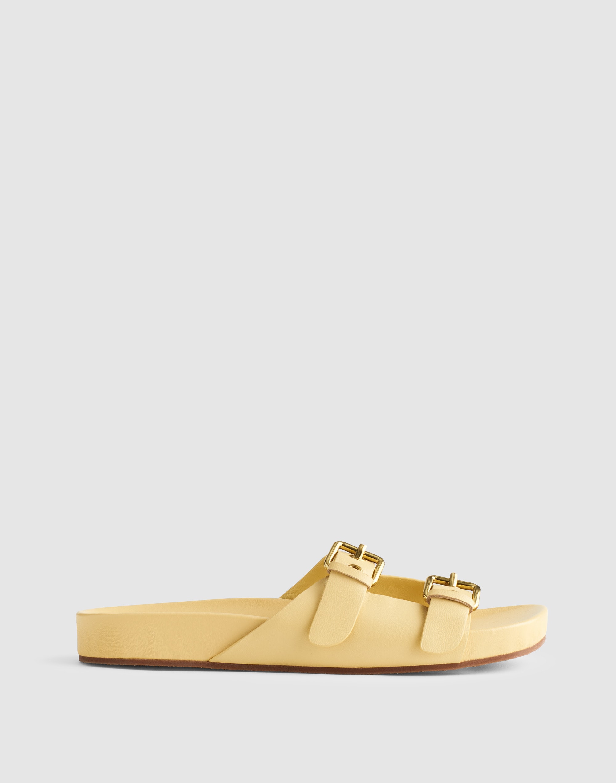 the cambrea double-buckle sandal in leather