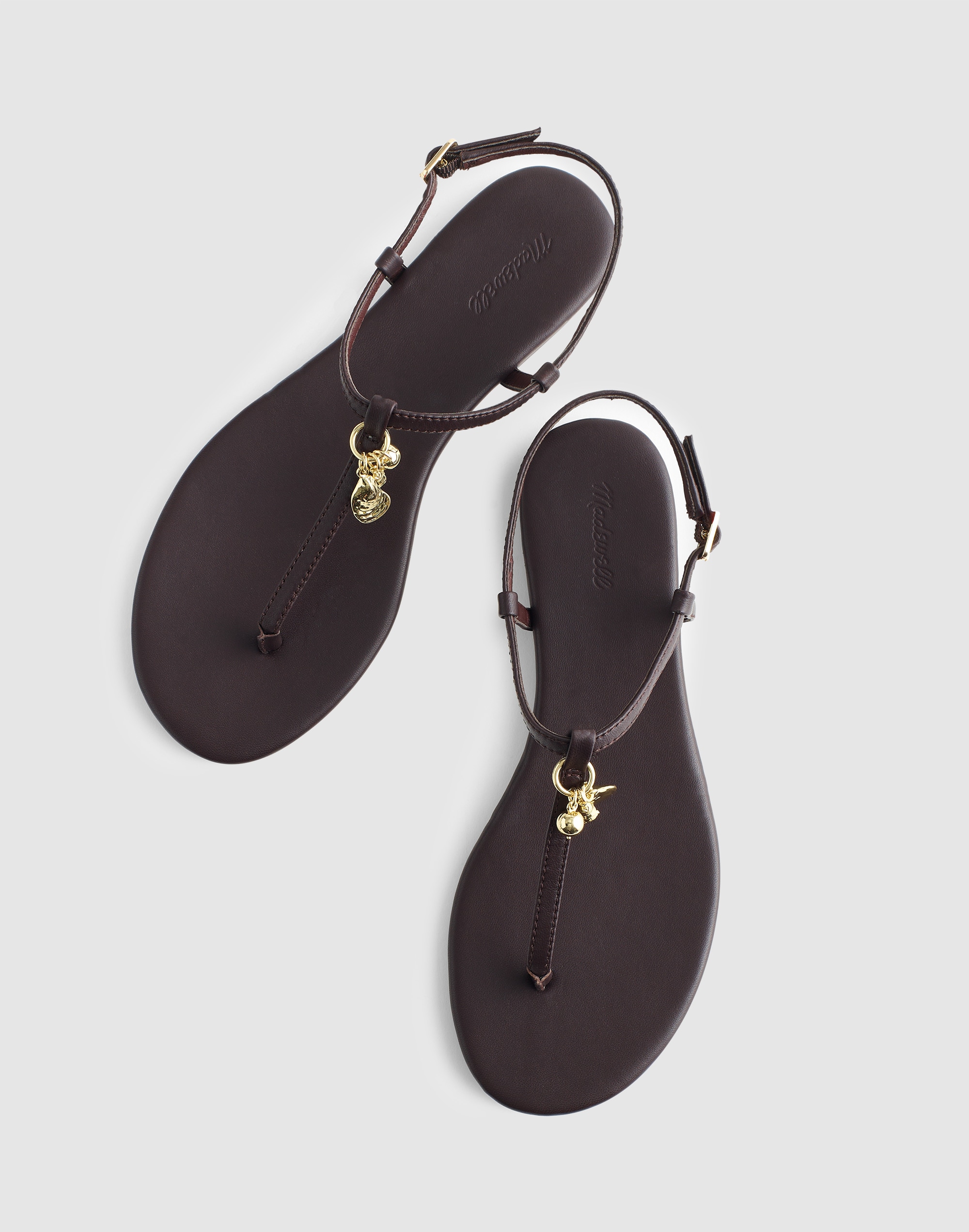 Madewell x Shopbop Iggy Charm T-Strap Sandal in Leather