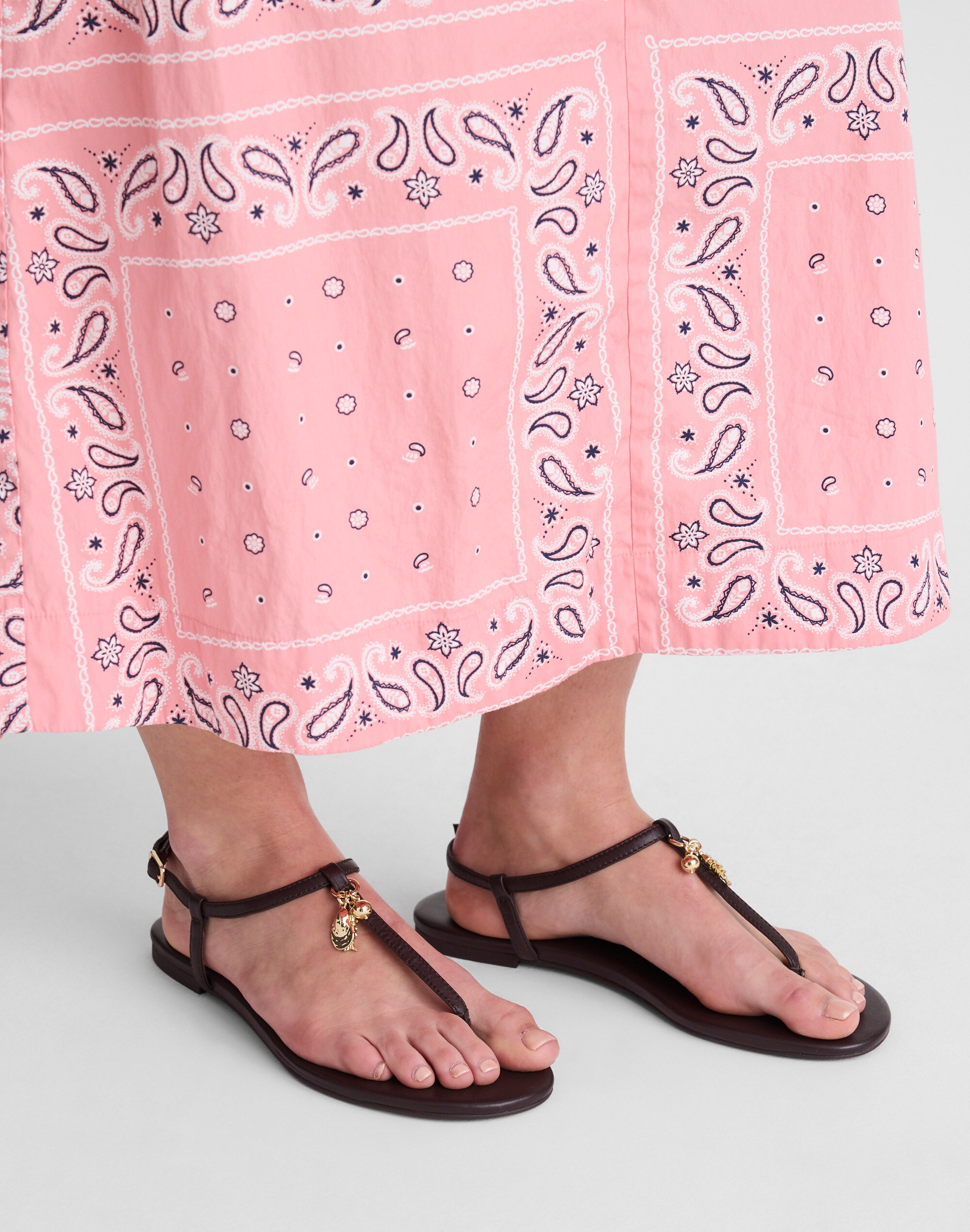 Madewell x Shopbop Iggy Charm T-Strap Sandal in Leather