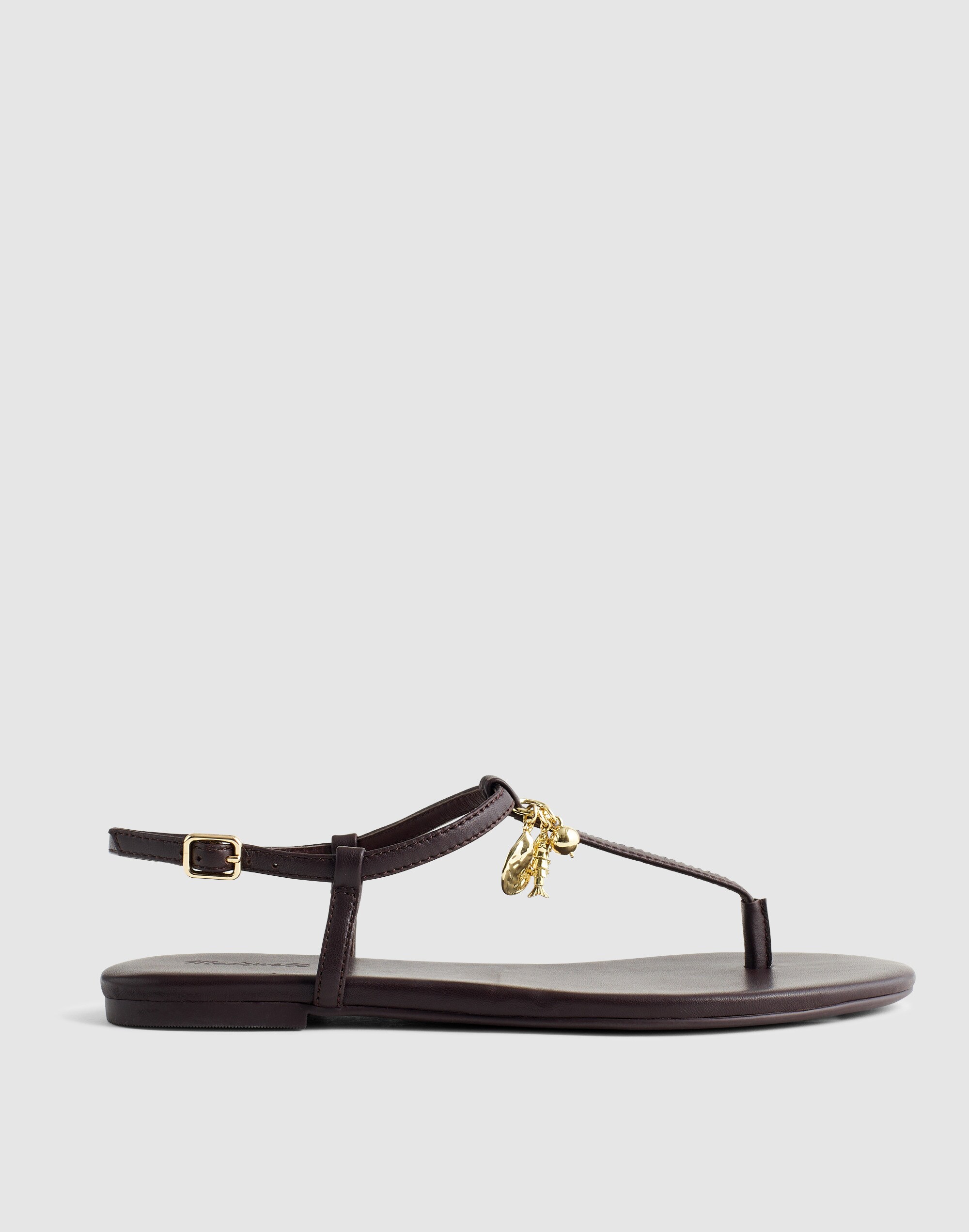 Madewell x Shopbop Iggy Charm T-Strap Sandal in Leather