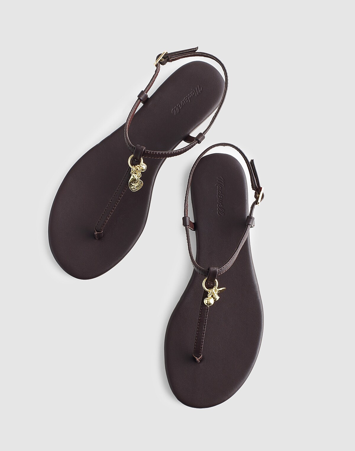 Madewell x Shopbop Iggy Charm T-Strap Sandal in Leather