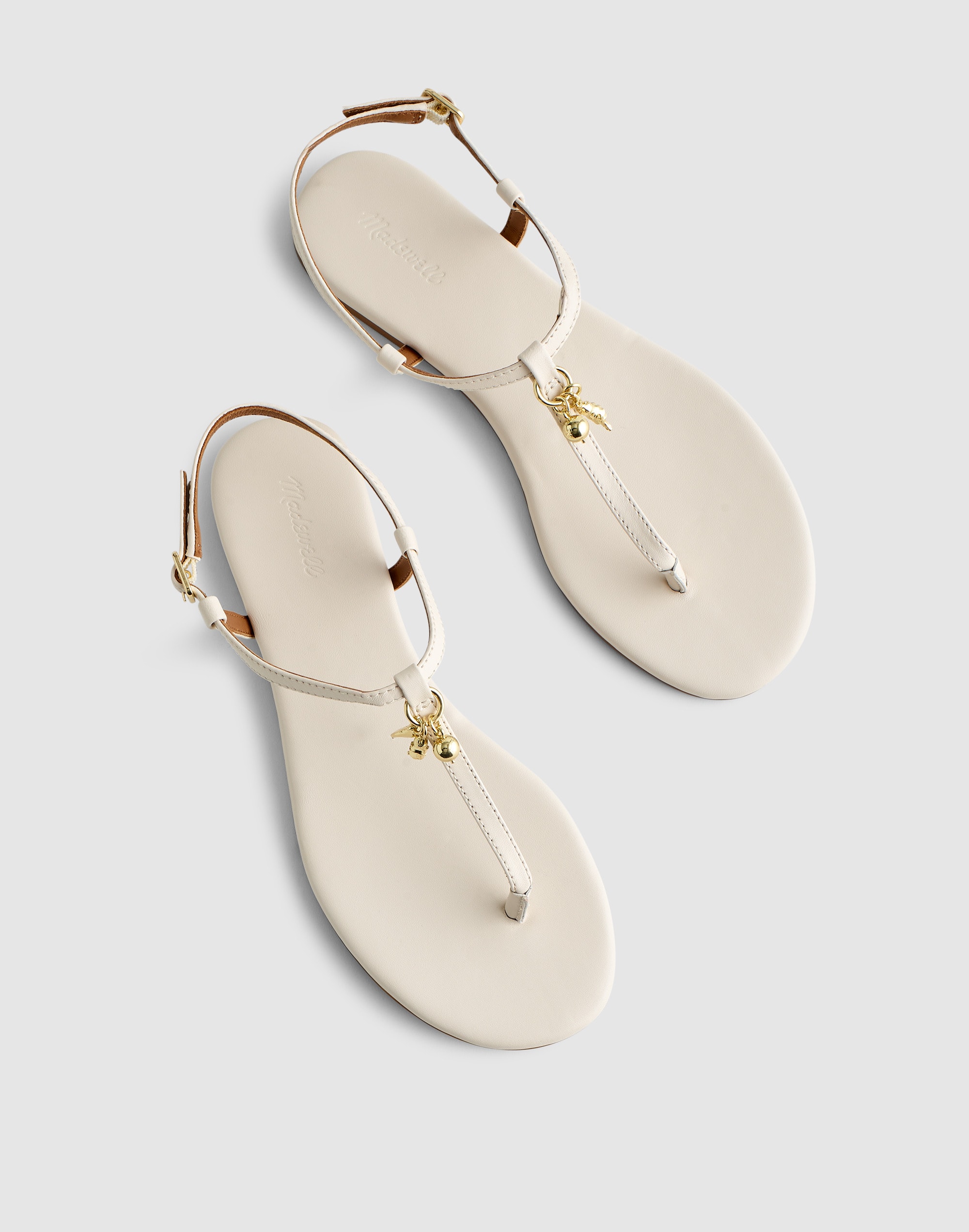 Madewell x Shopbop Iggy Charm T-Strap Sandal in Leather