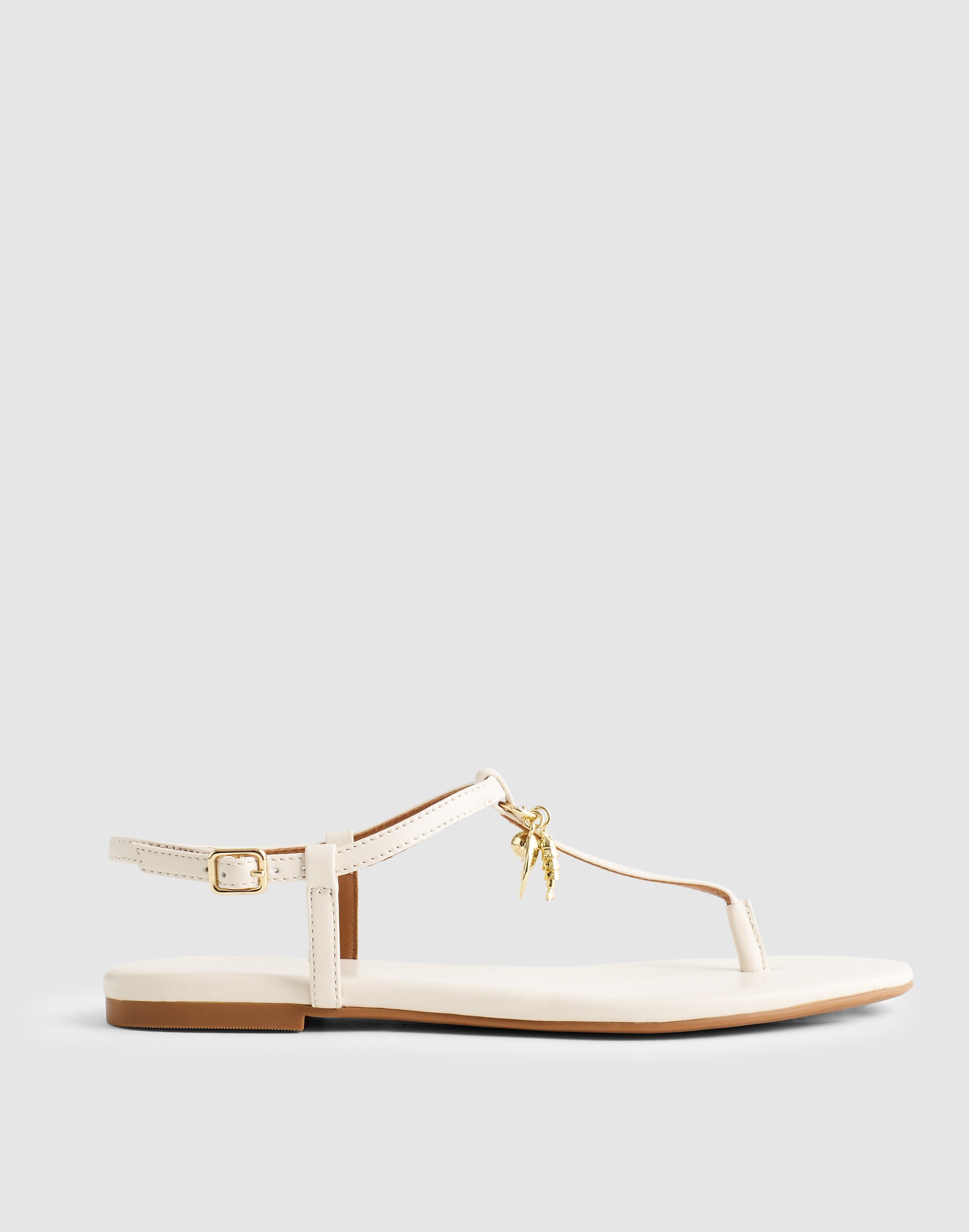 Madewell x Shopbop Iggy Charm T-Strap Sandal in Leather