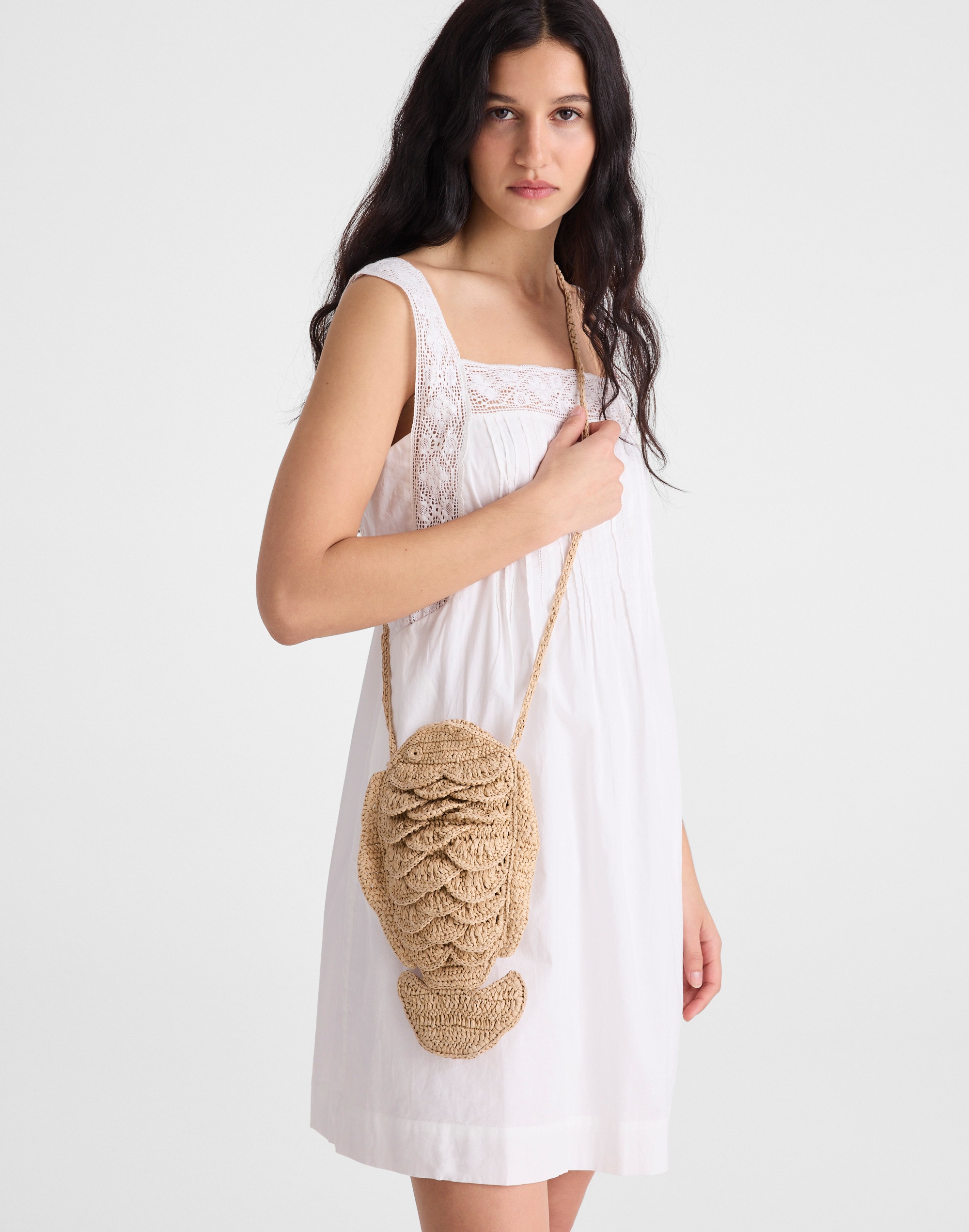 Handwoven Fish Crossbody Bag
