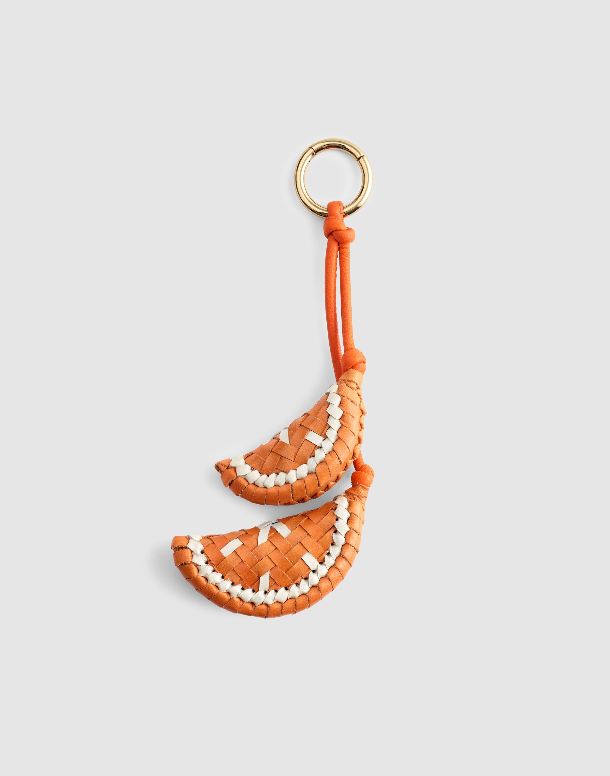 Madewell Woven Citrus Bag Charm In Orange