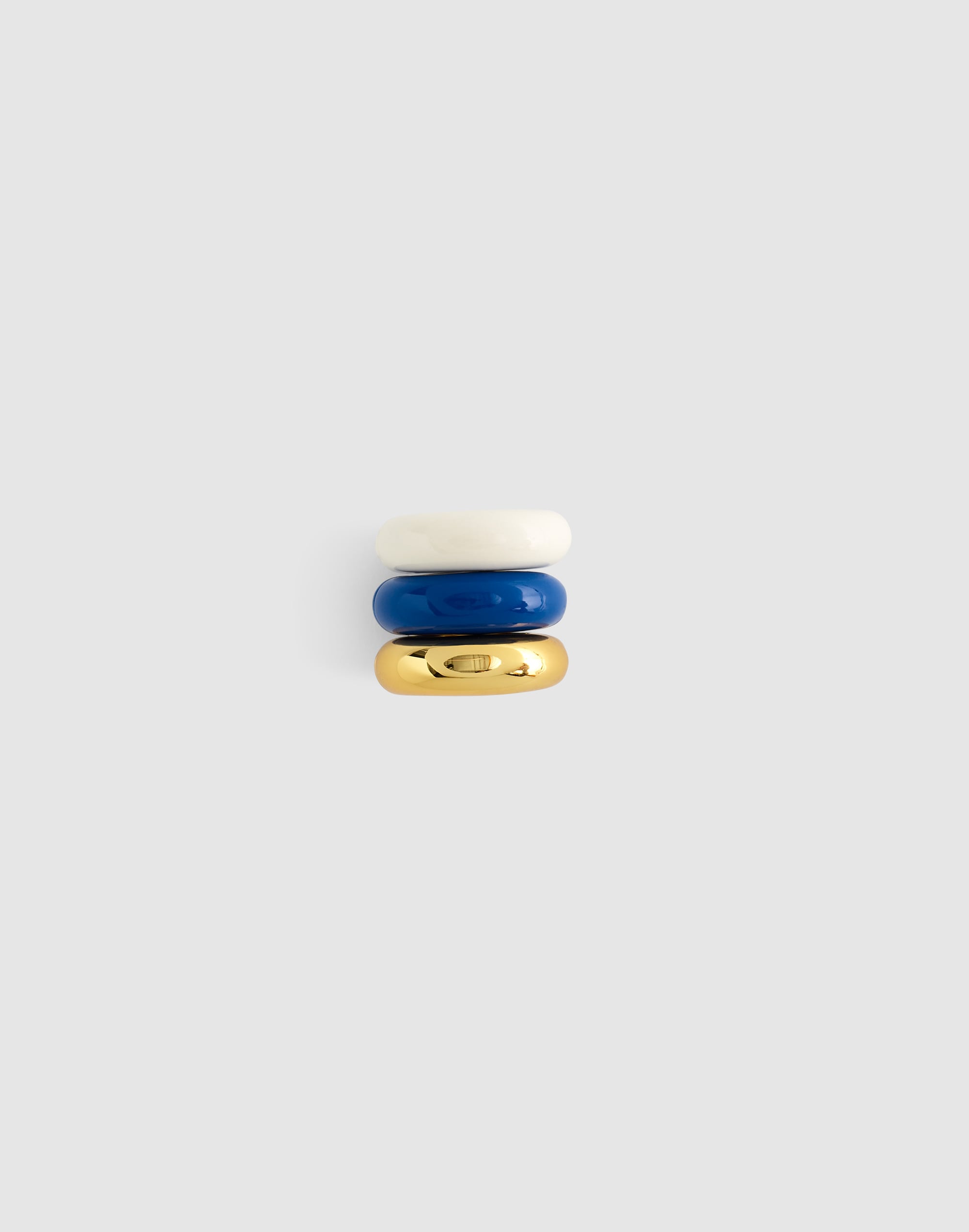 enameled donut bead clip set