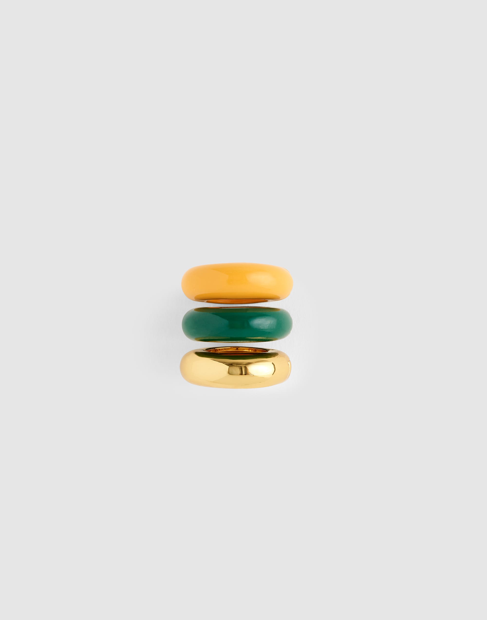 enameled donut bead clip set