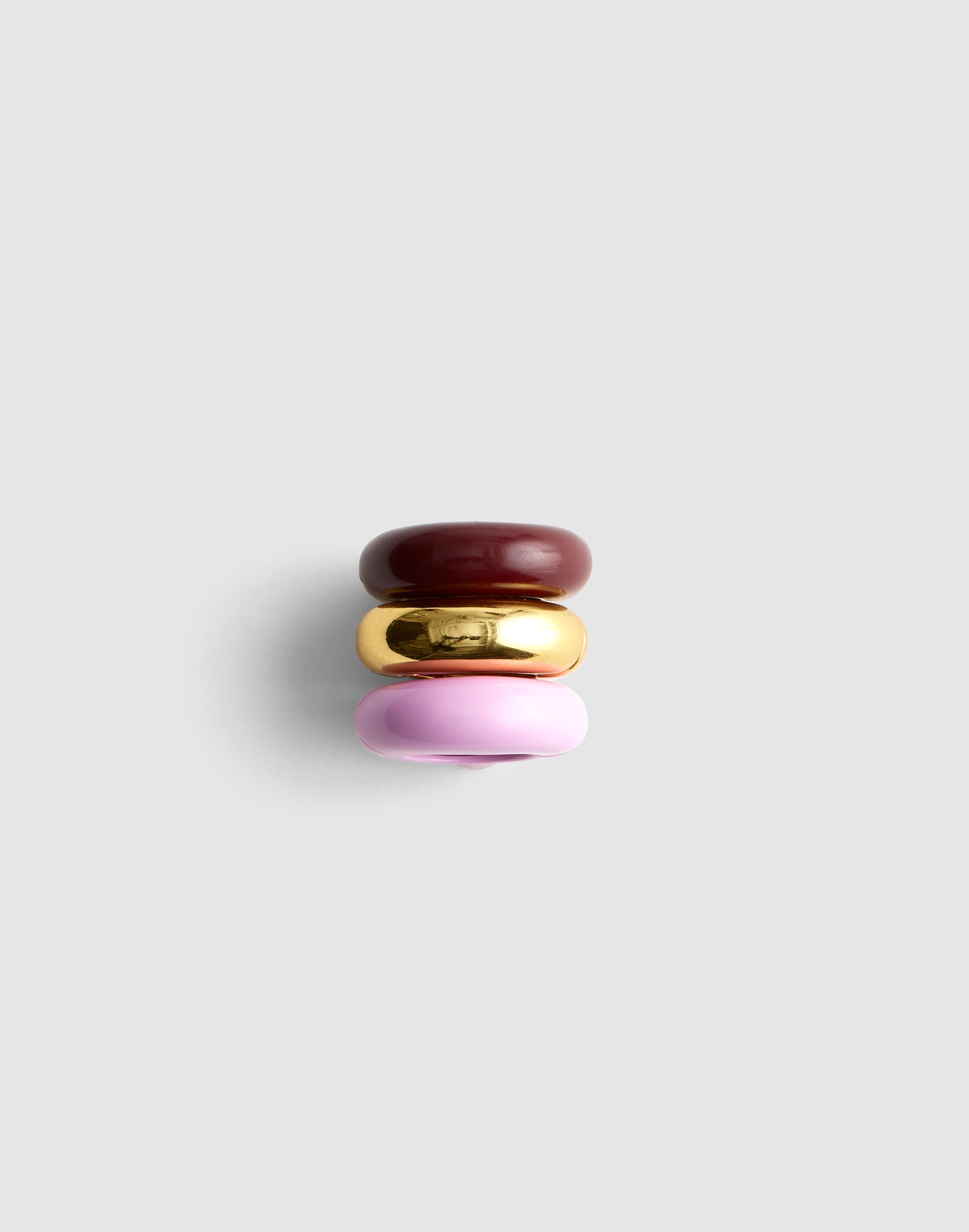 enameled donut bead clip set