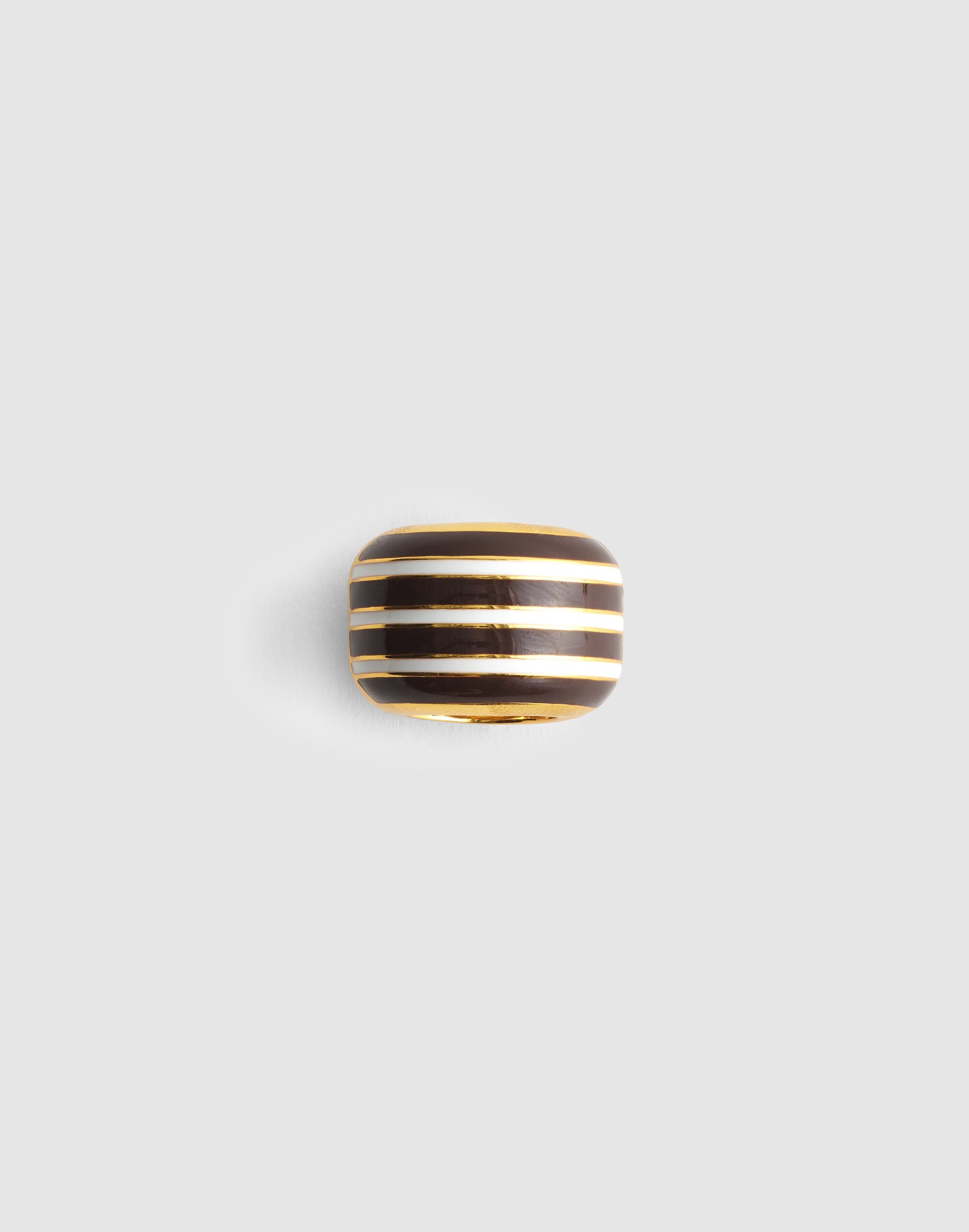 Striped Enamel Bead Clip