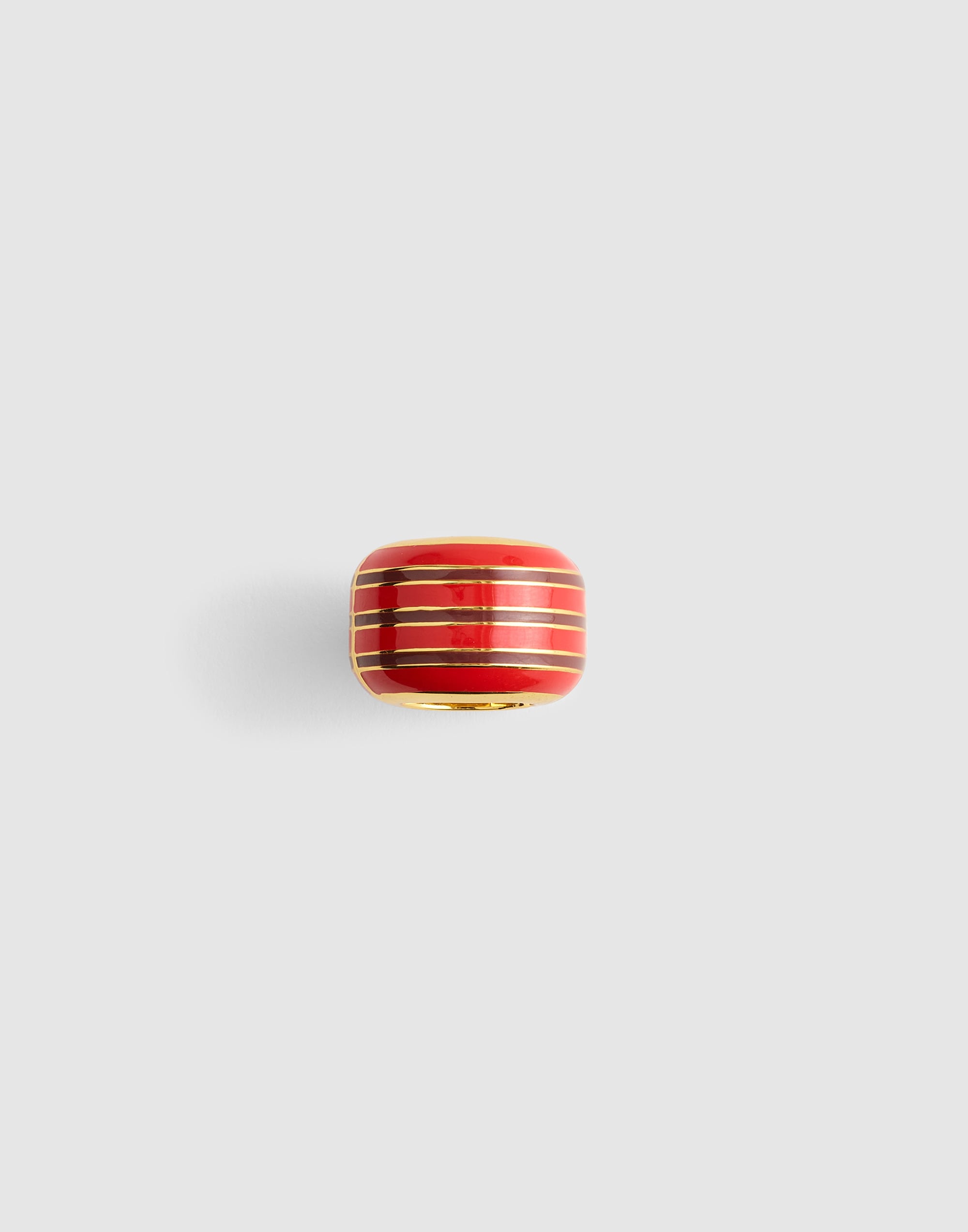 Madewell Striped Enamel Bead Clip In Red