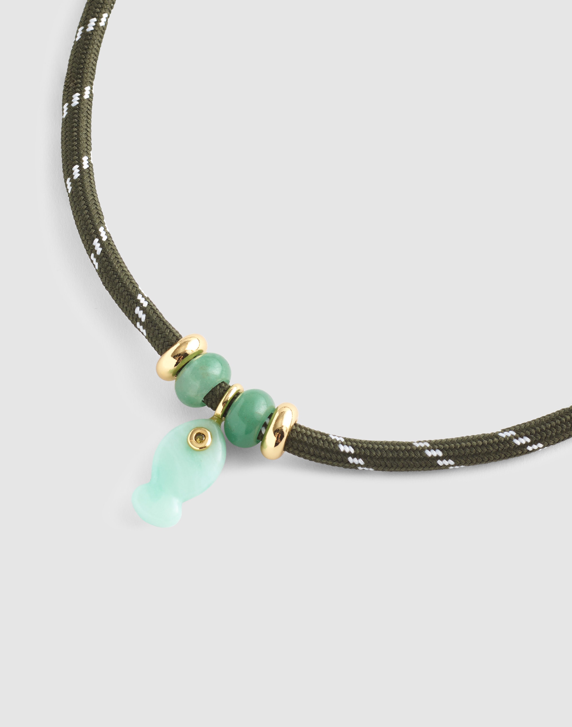 semiprecious paracord charm necklace