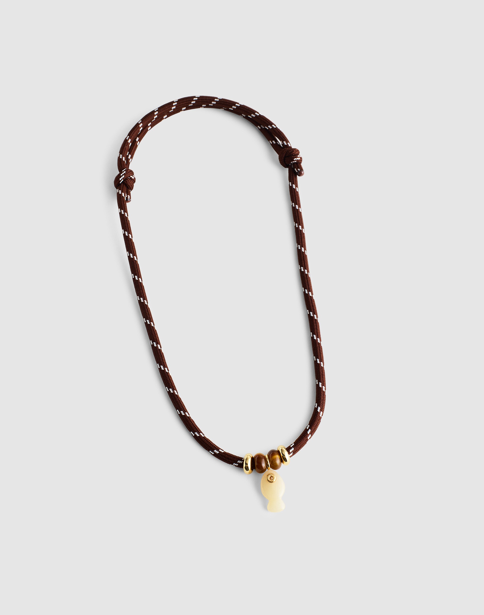 Semiprecious Paracord Charm Necklace