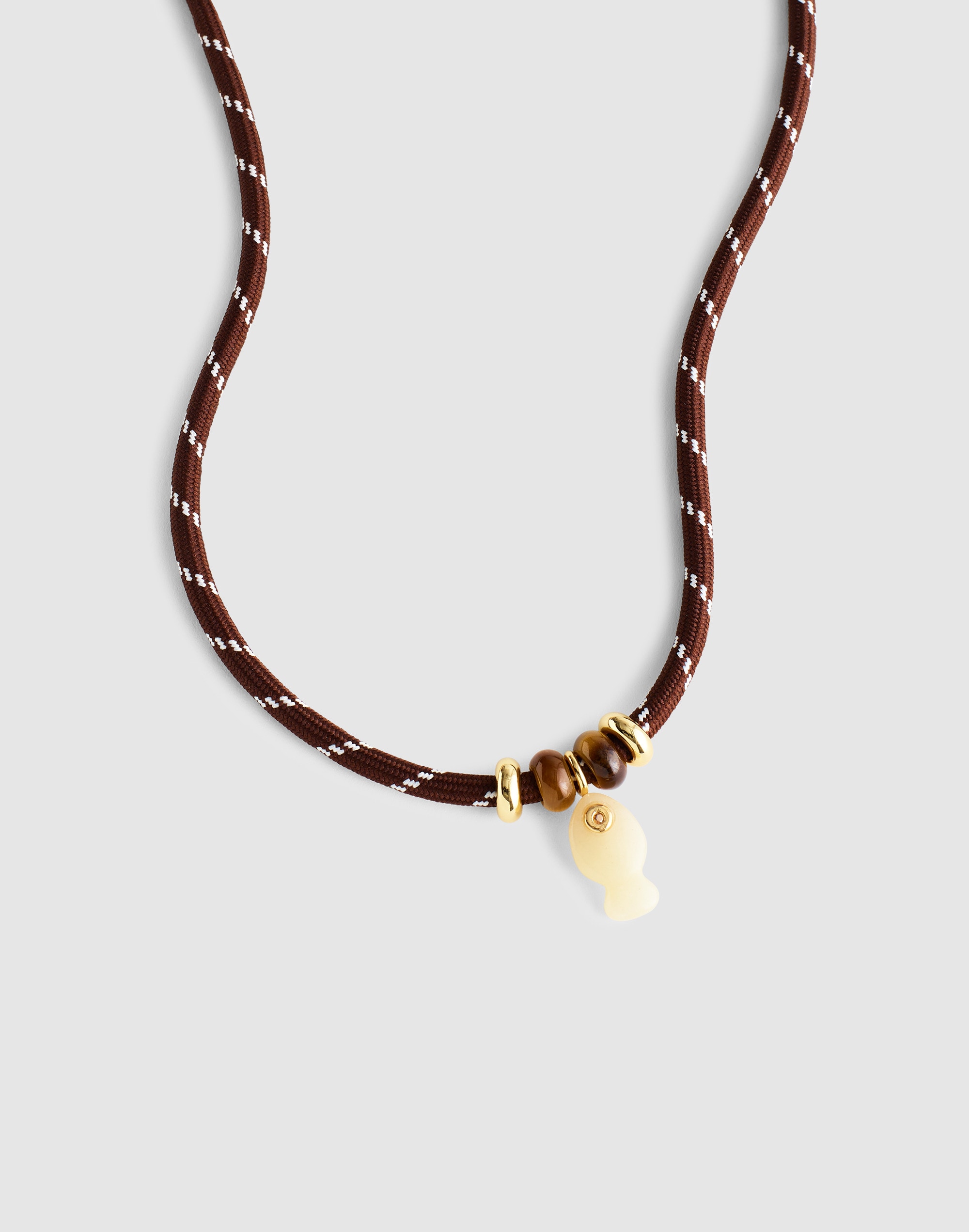 Semiprecious Paracord Charm Necklace