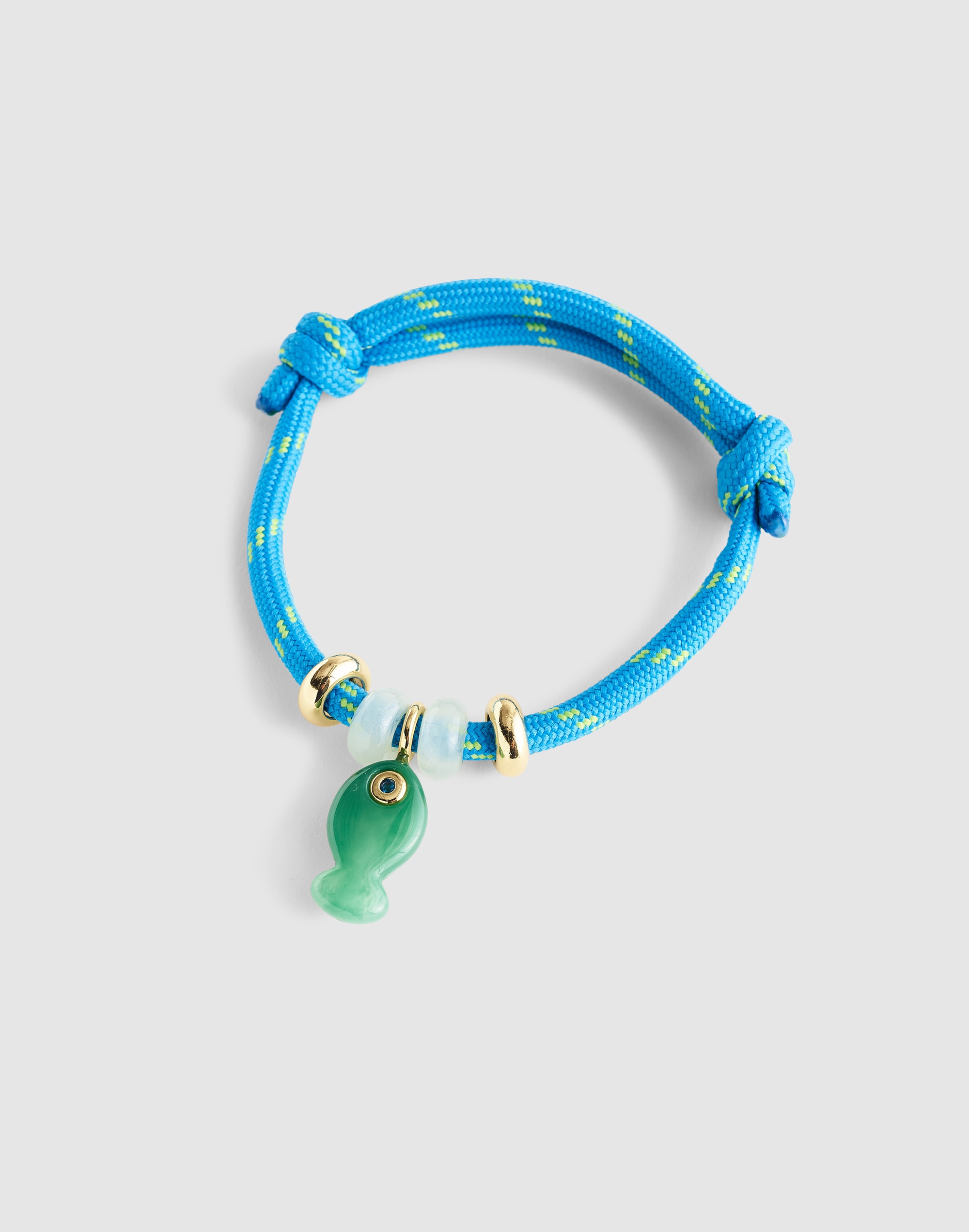 Semiprecious Paracord Charm Bracelet