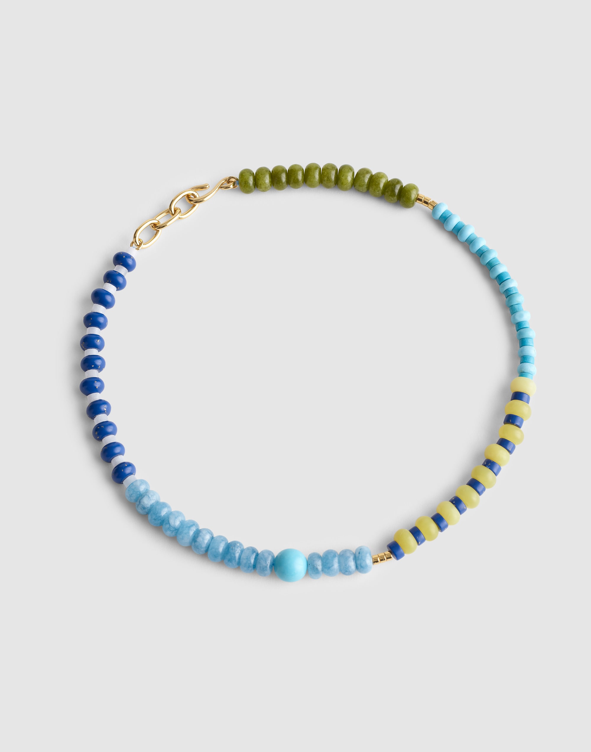 Semiprecious Beaded Choker Necklace