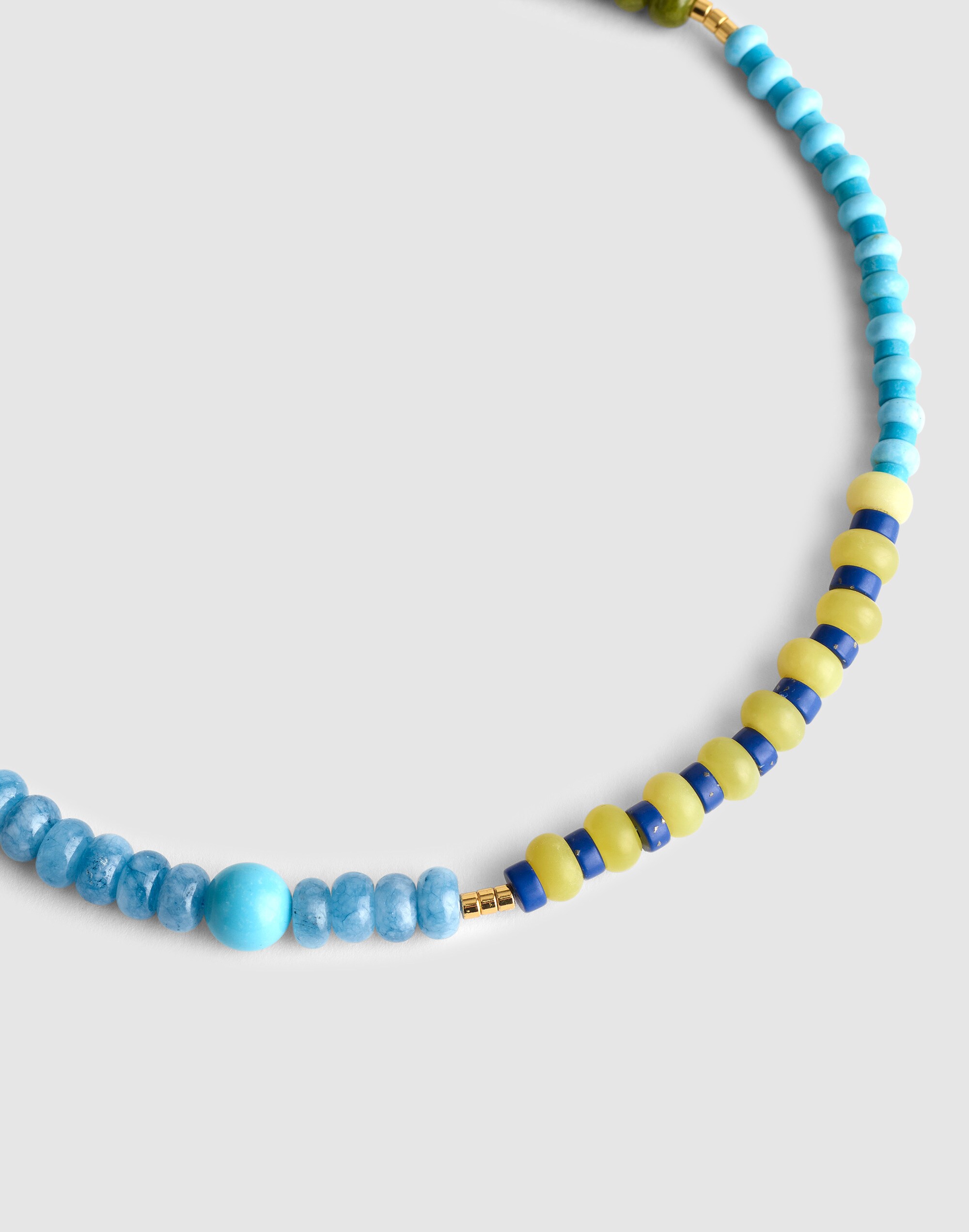 Semiprecious Beaded Choker Necklace