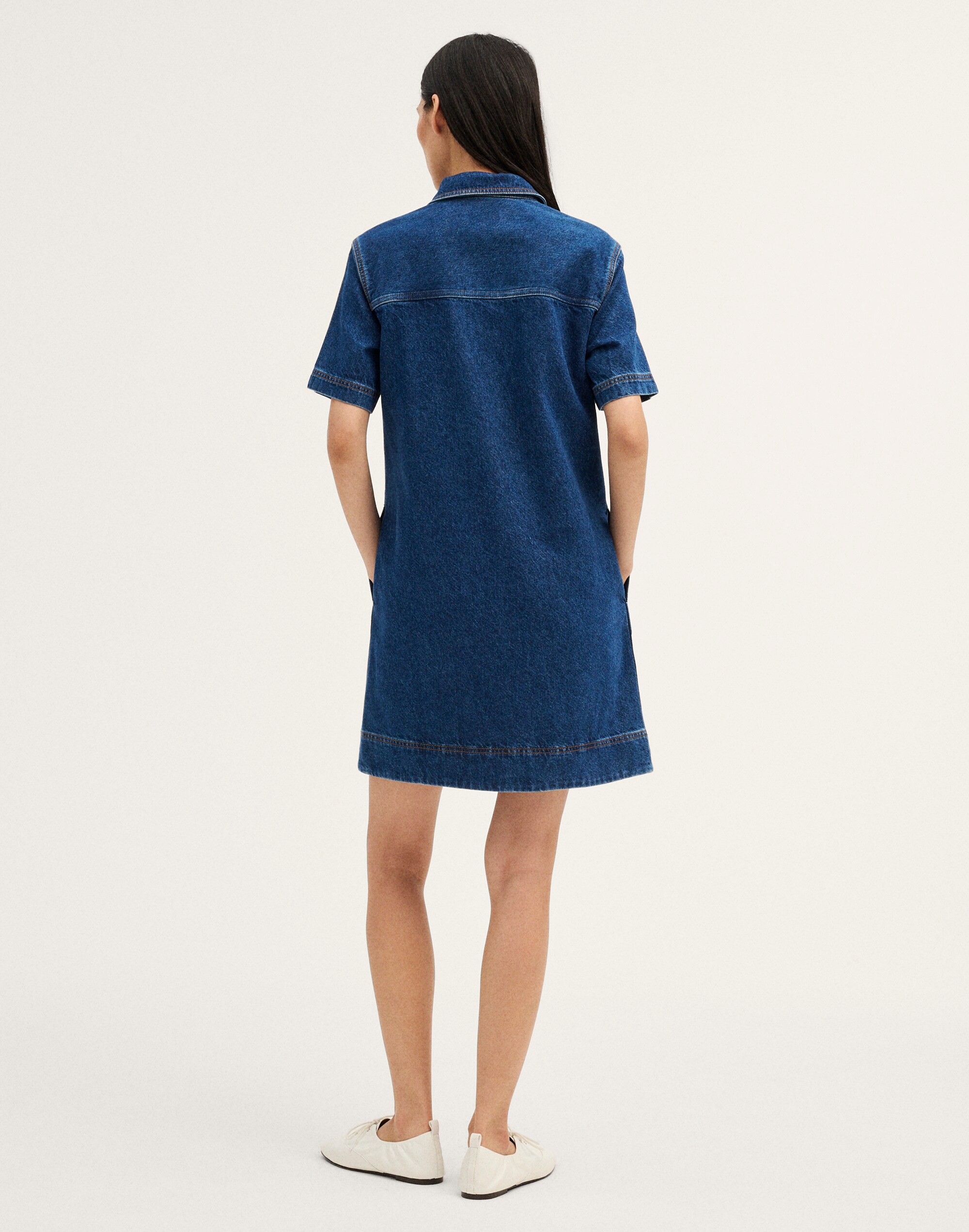 Polo Mini Dress in Airy Denim