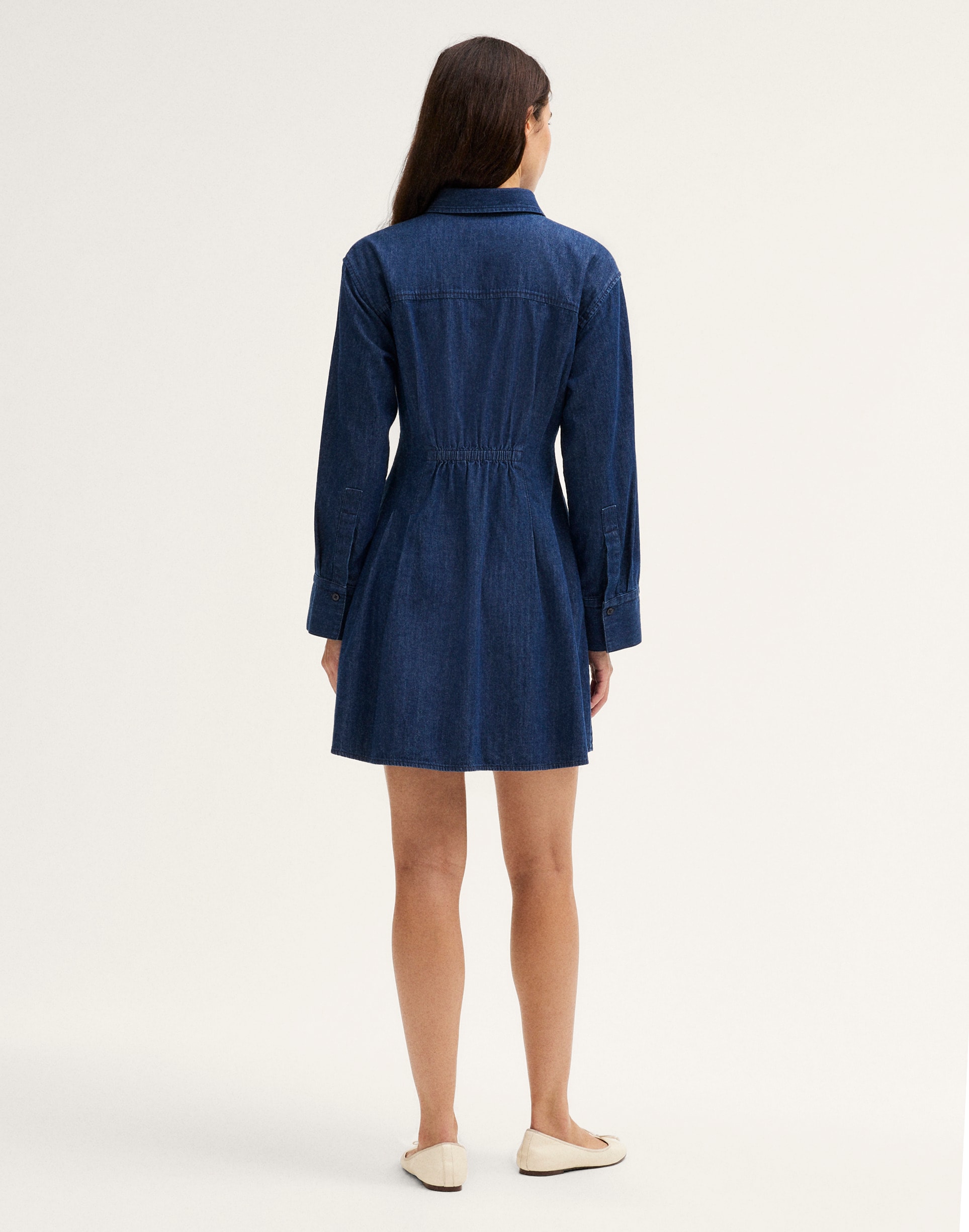 The Chrissy Denim Mini Shirtdress
