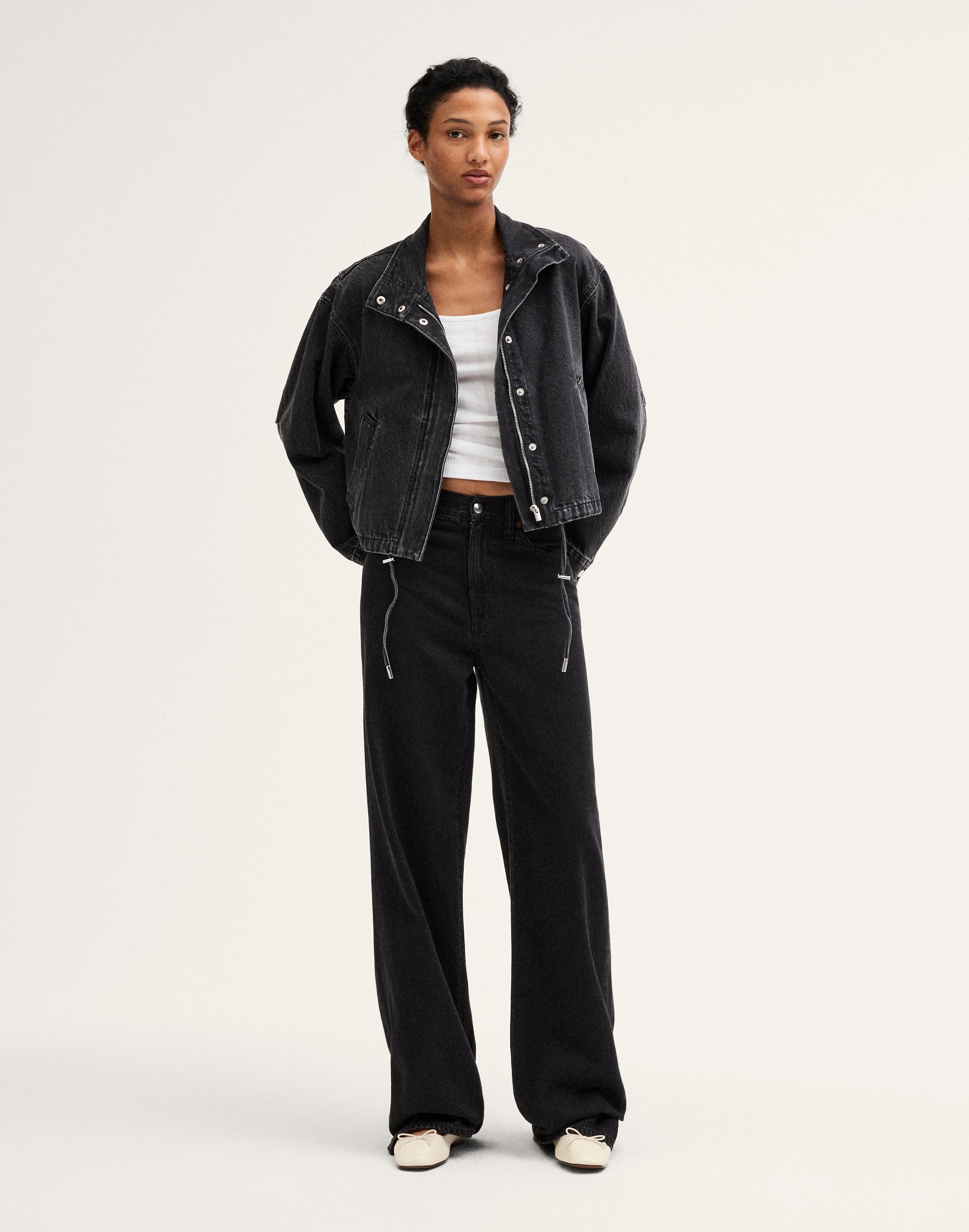 Denim Crop Field Jacket