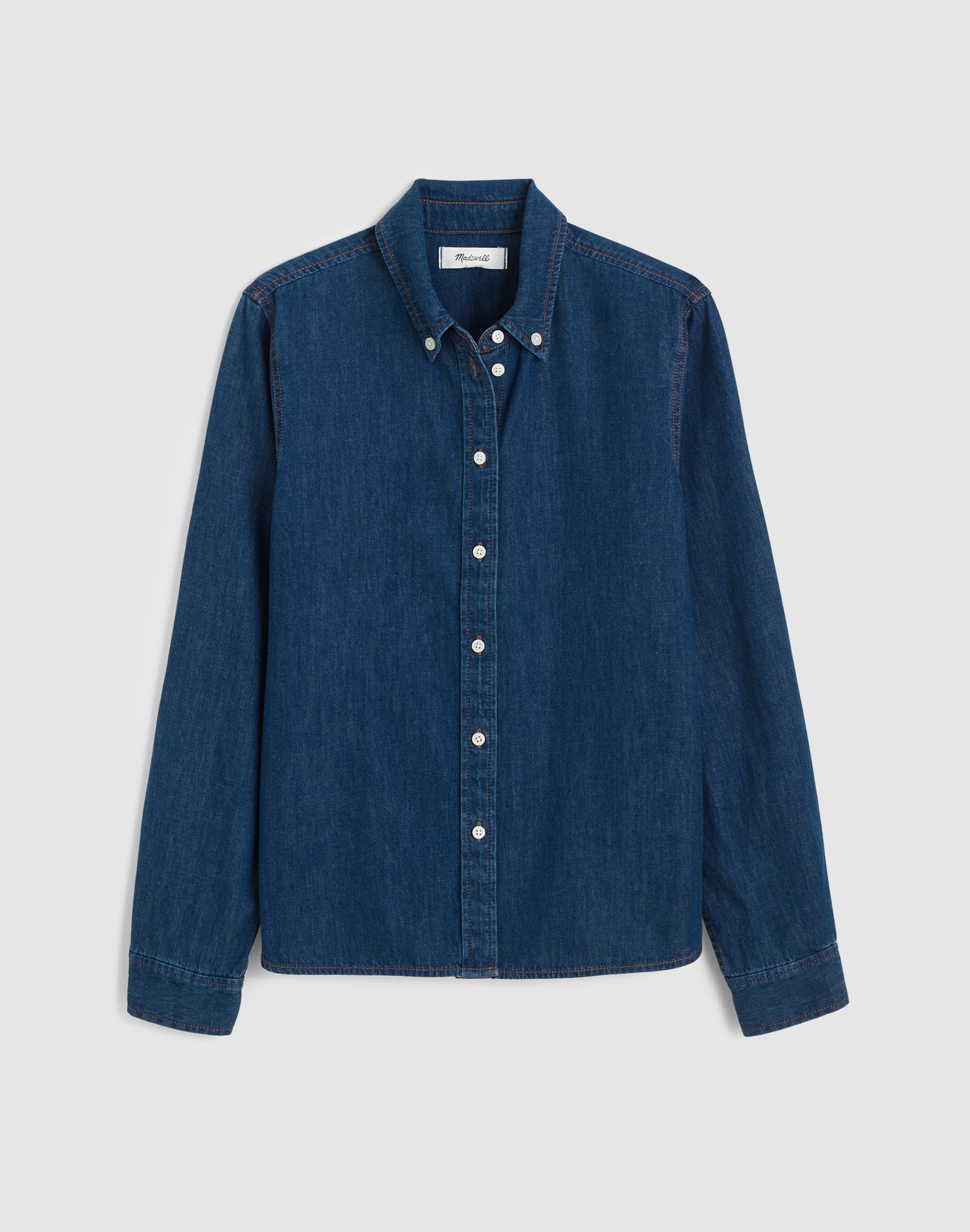 Denim Tuckable Button-Down Shirt