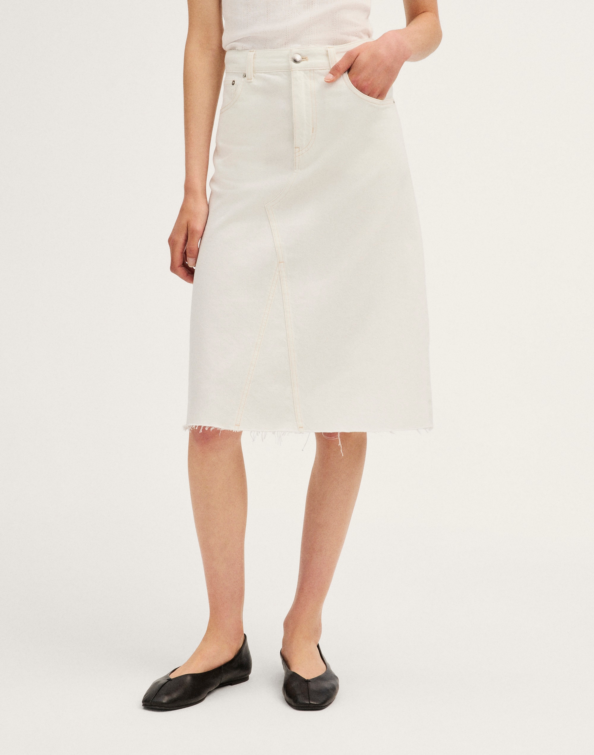 Denim Midi Skirt