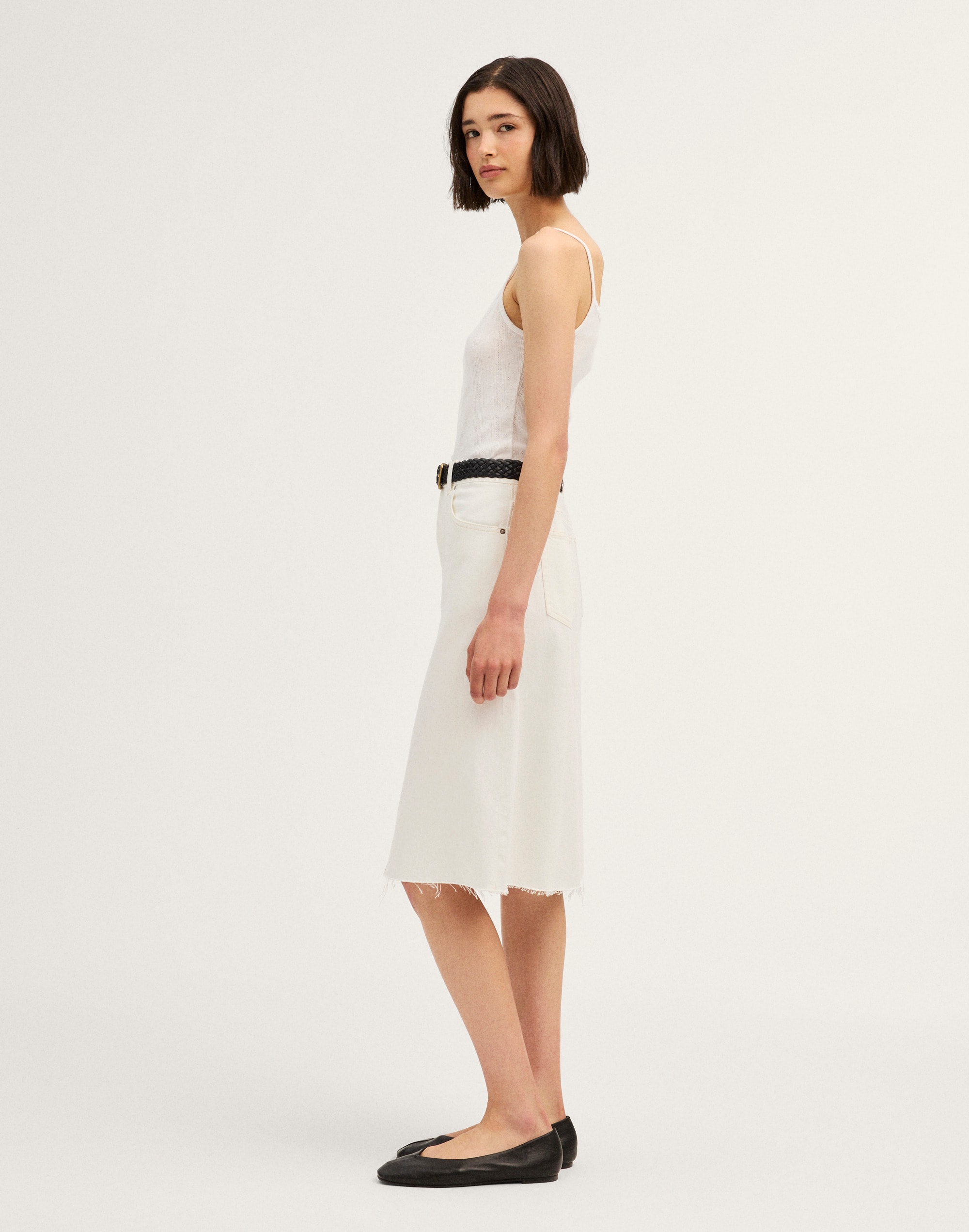 Denim Midi Skirt