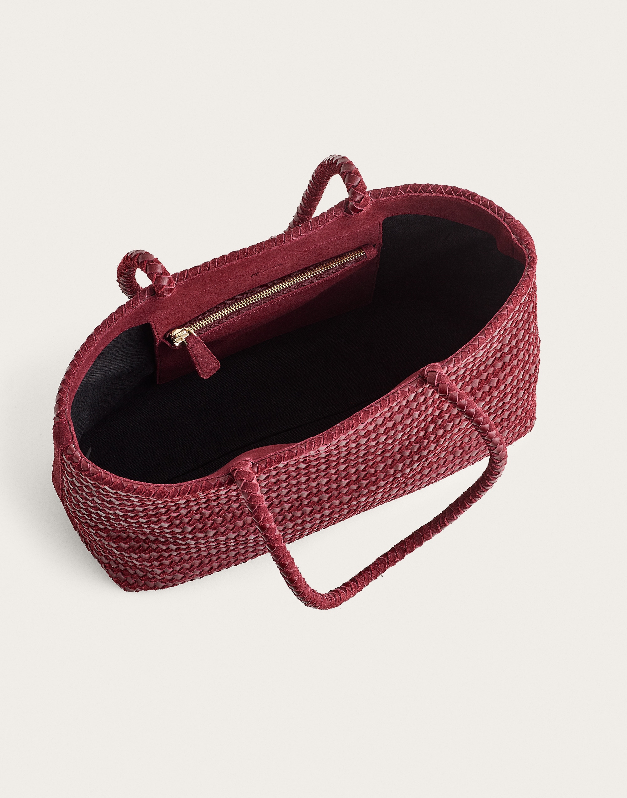 The Signature Woven Tote in Suede &amp; Leather
