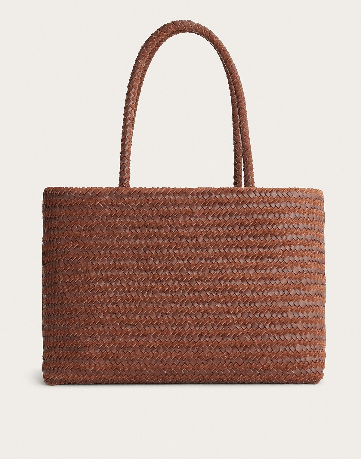 The Signature Woven Tote in Suede & Leather