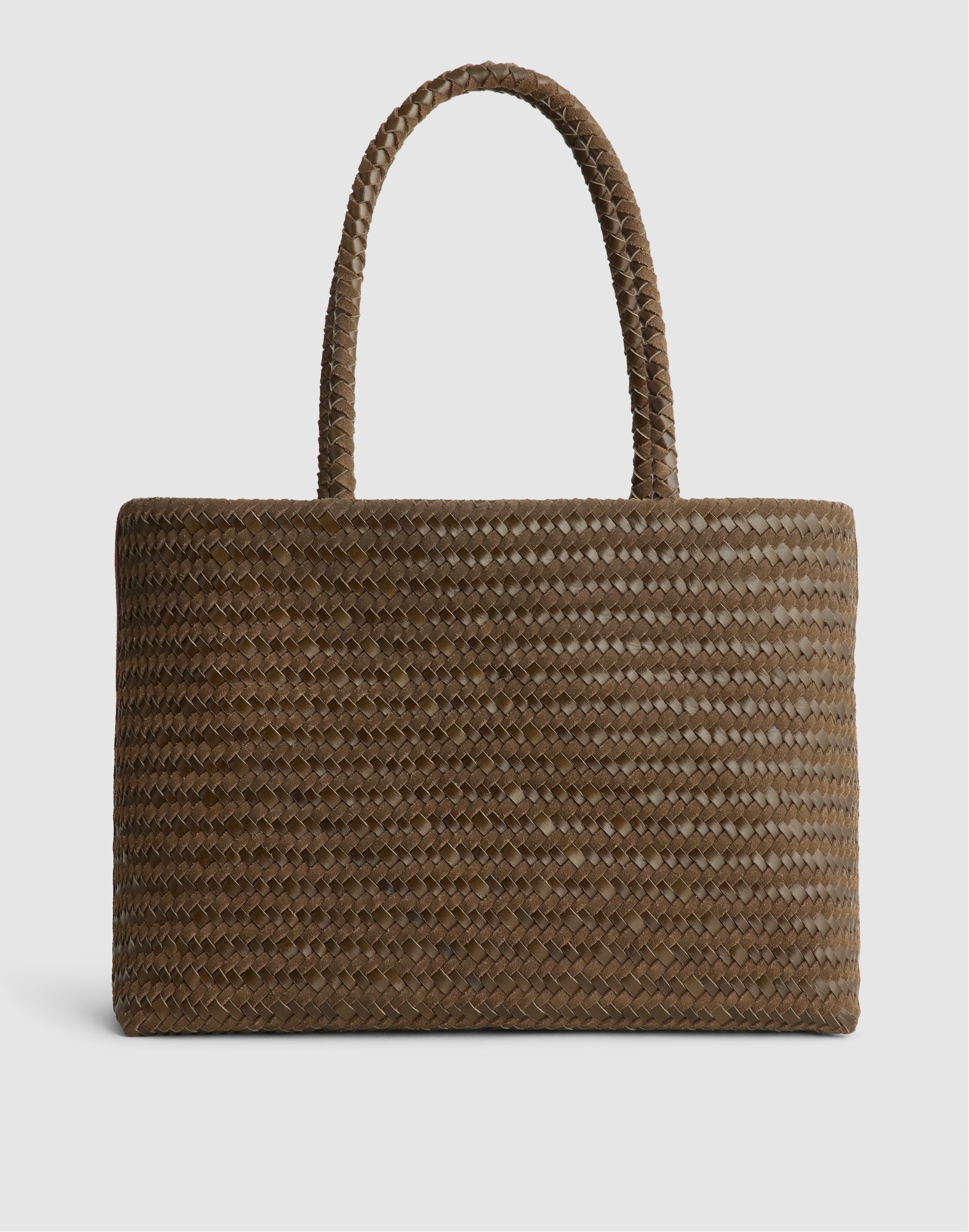 Madewell The Signature Woven Tote In Faded Olive