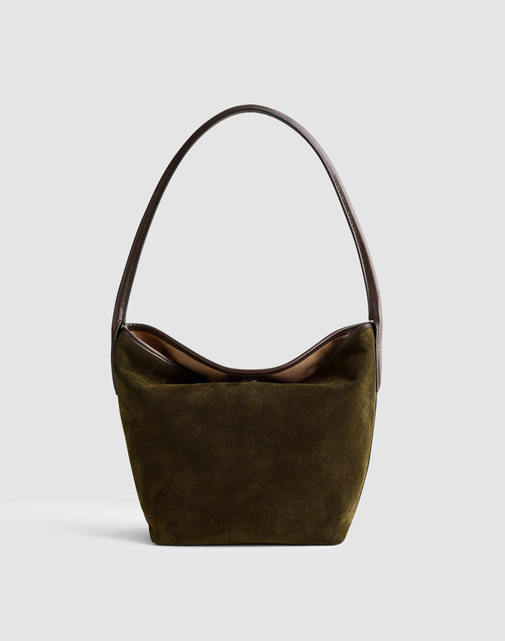 Madewell The Structured Flap Shoulder Bag In Dried Olive Multi