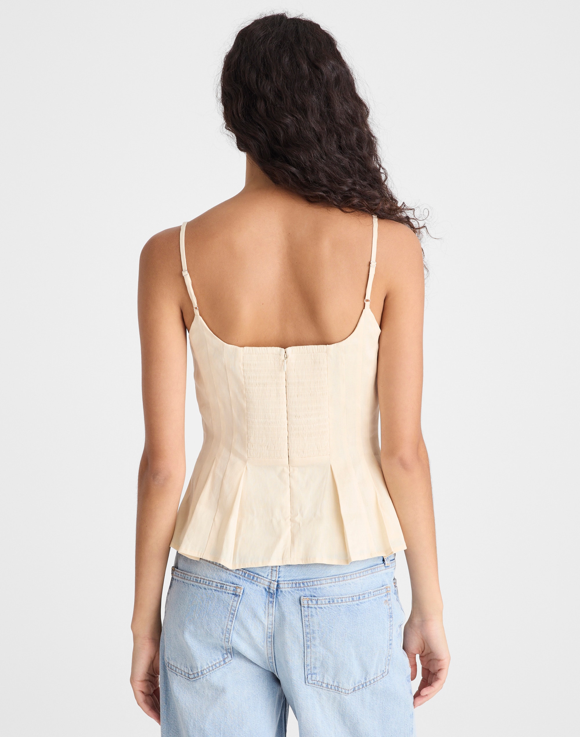 Darted Peplum Cami Top