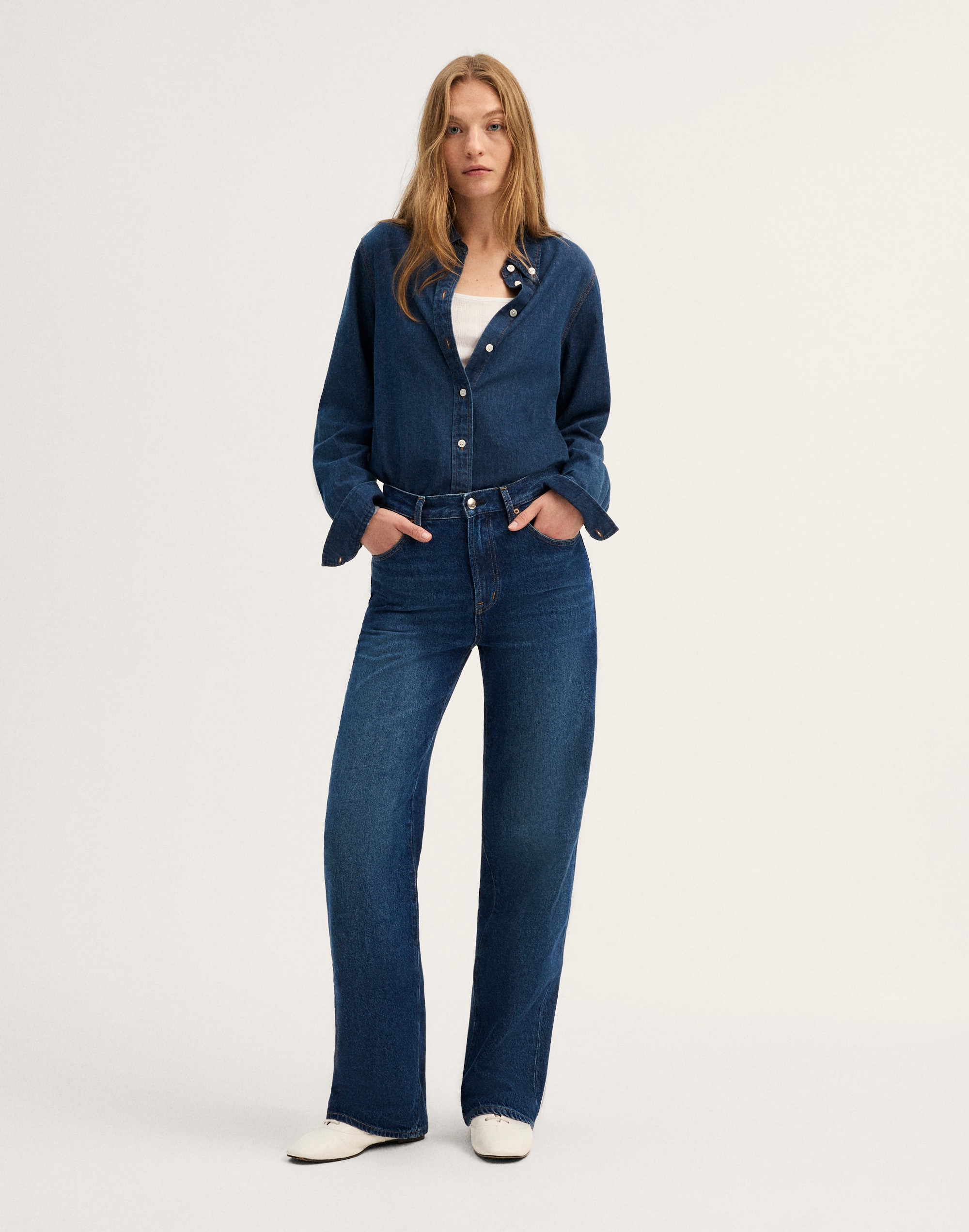Madewell The Perfect Vintage Wide-leg Jean In Multi