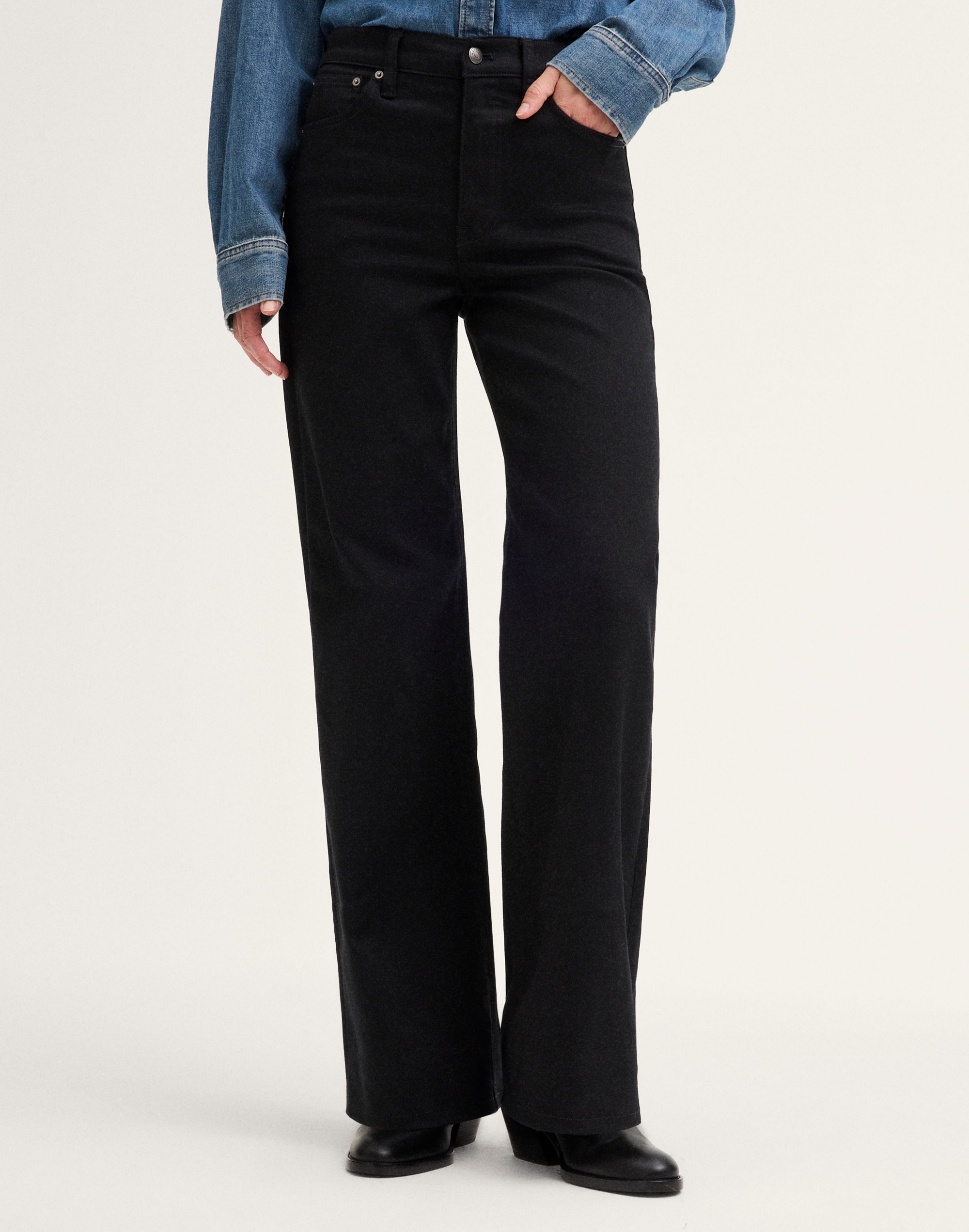 The Wide-Leg Jean in Super Stretch Denim