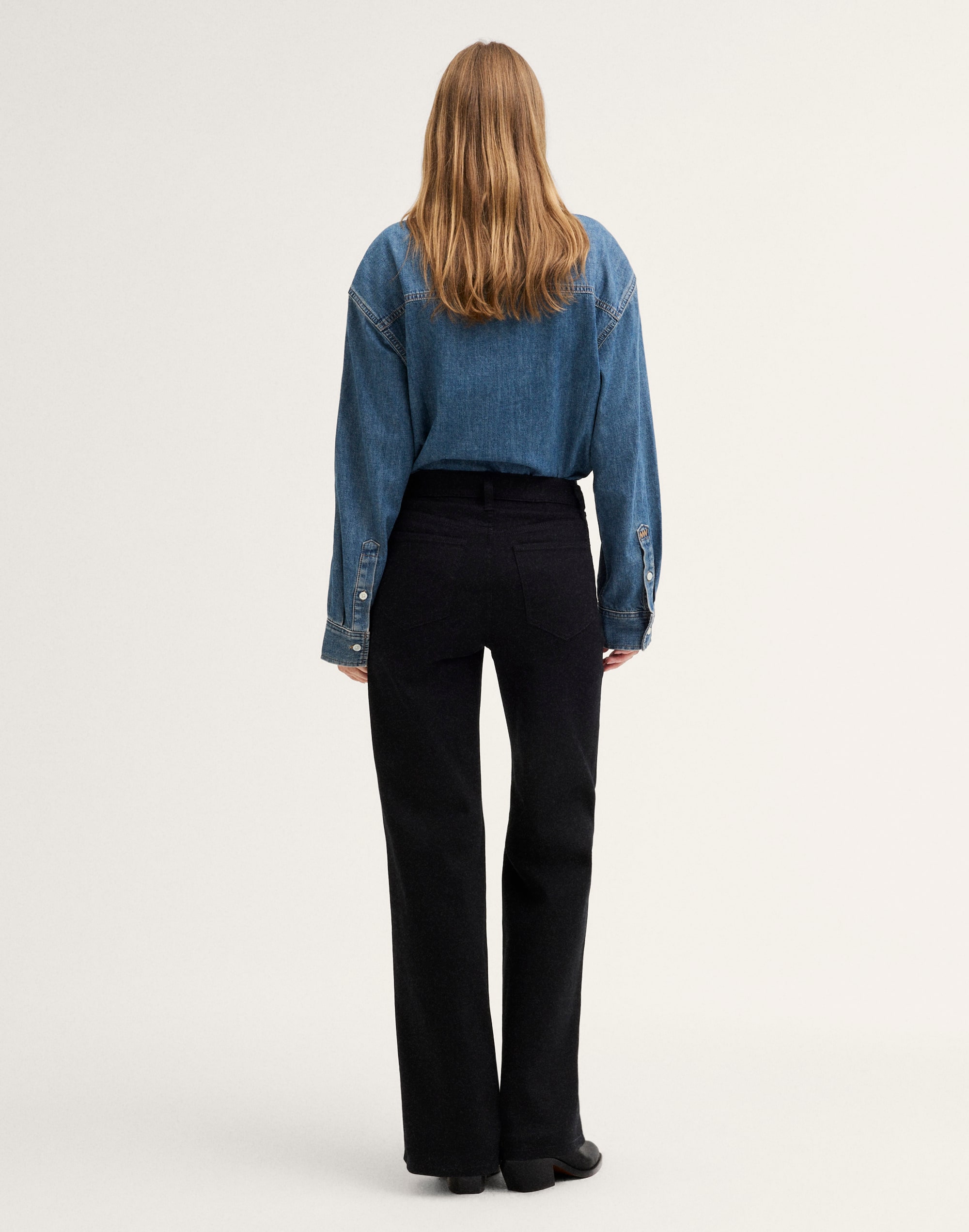The Wide-Leg Jean in Super Stretch Denim