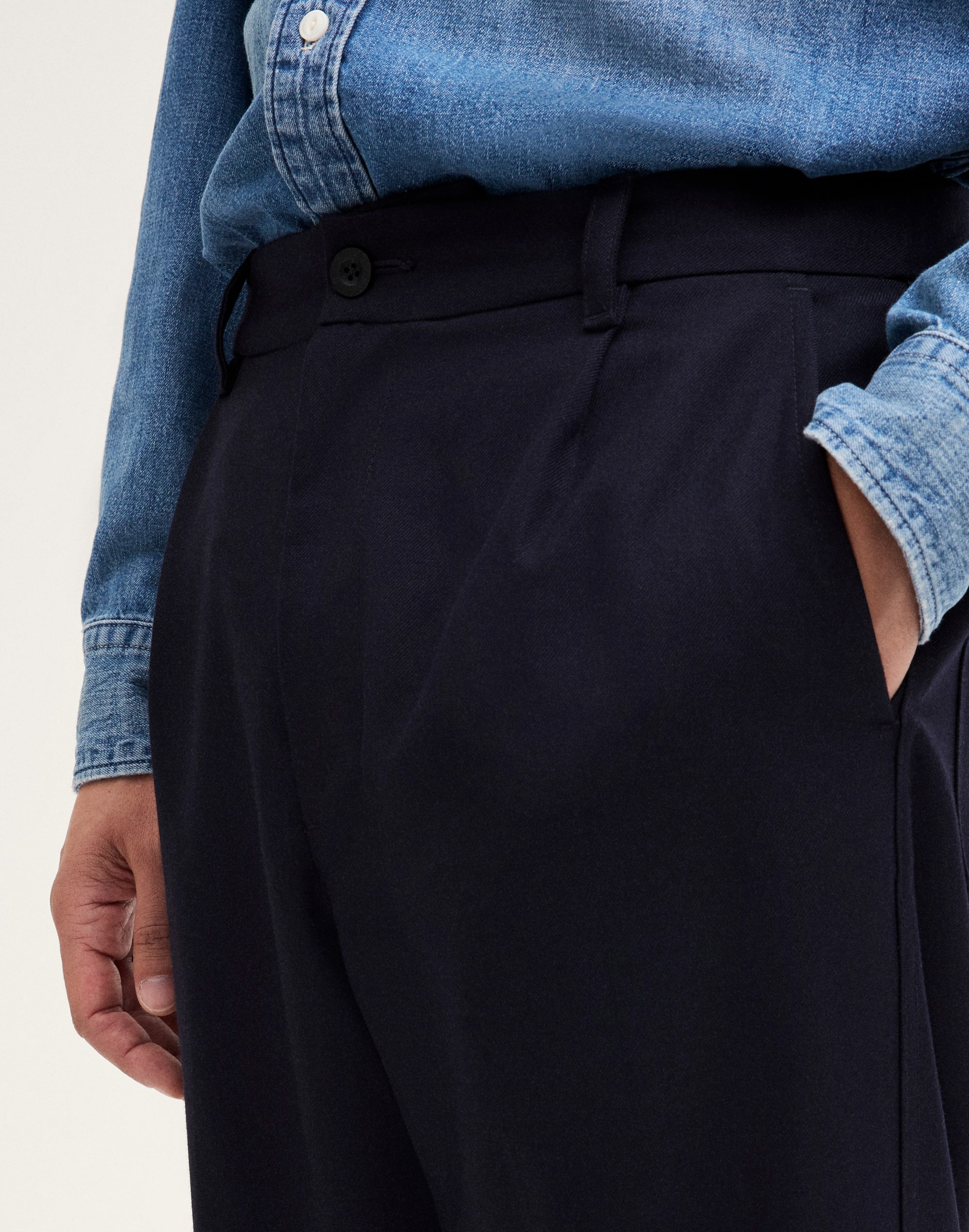 Single-Pleat Patch-Pocket Trouser