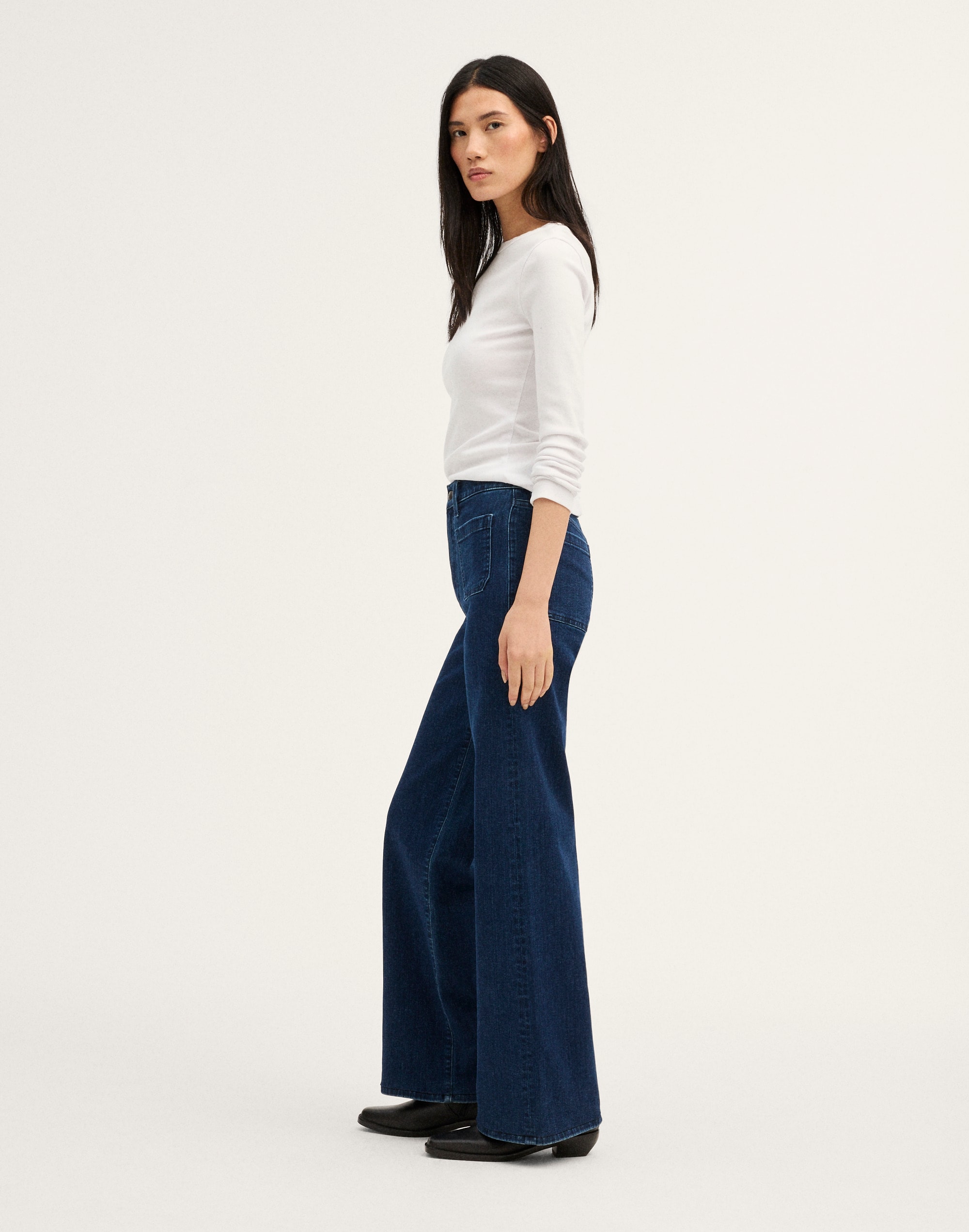 The Emmy Wide-Leg Jean in Super Stretch Denim