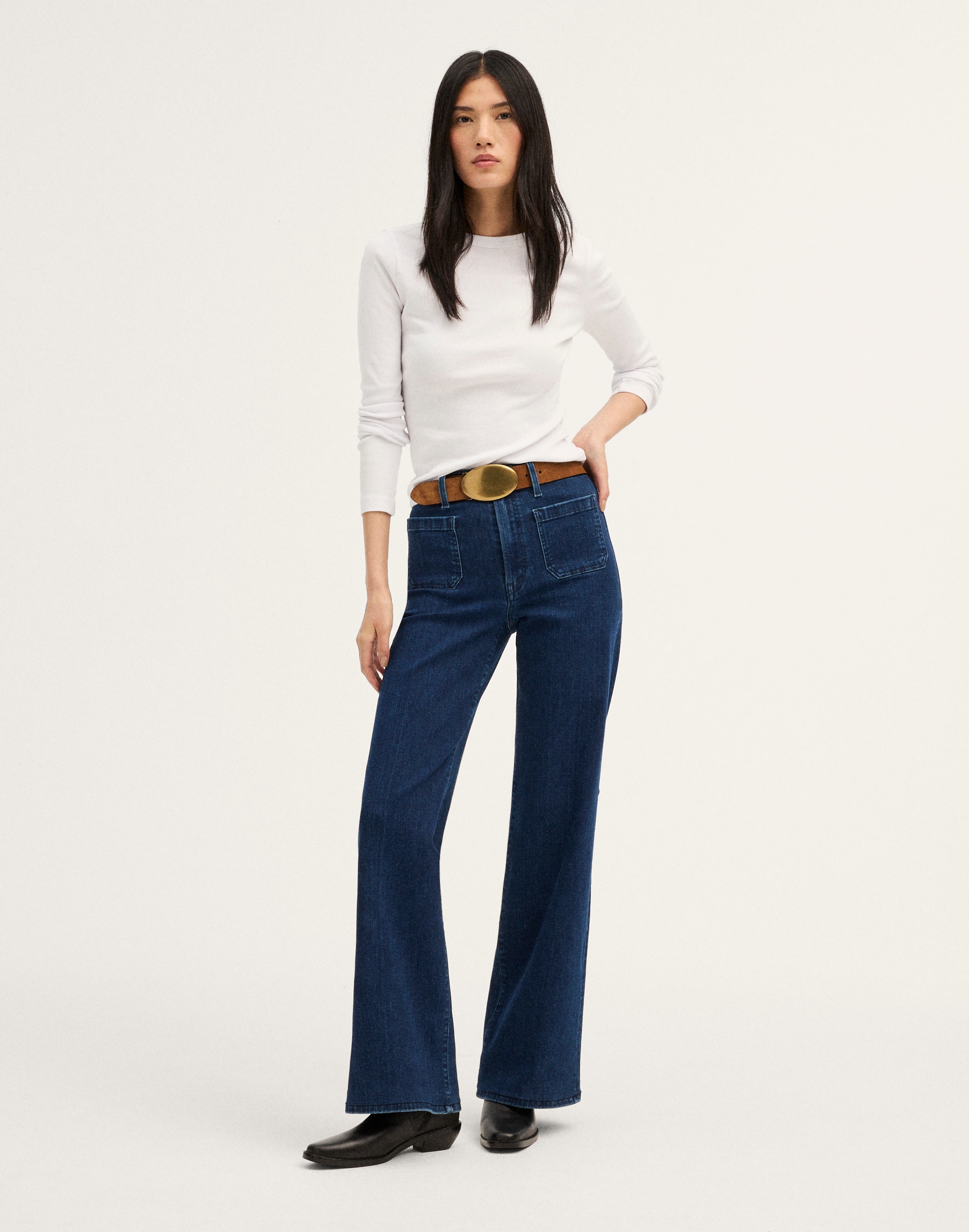 The Emmy Wide-Leg Jean in Super Stretch Denim