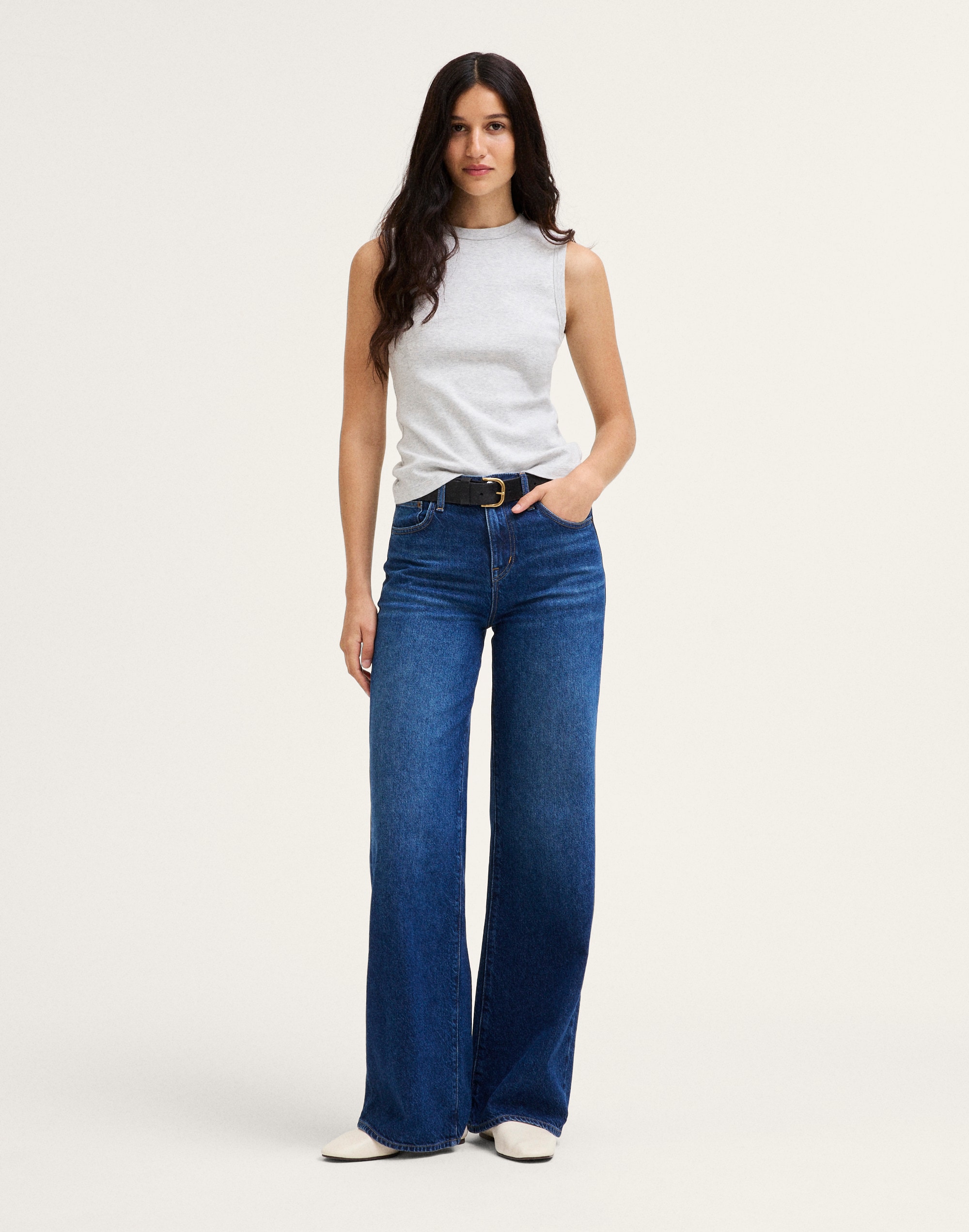 the ultimate wide-leg jean in airy denim