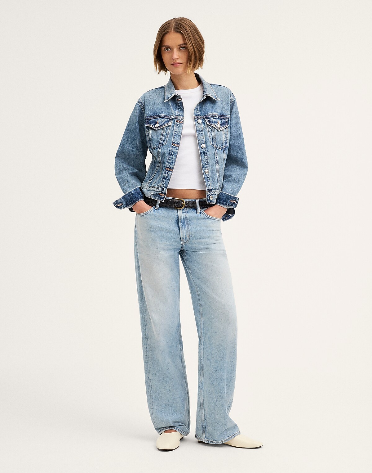 The Low-Slung Baggy Jean in Airy Denim