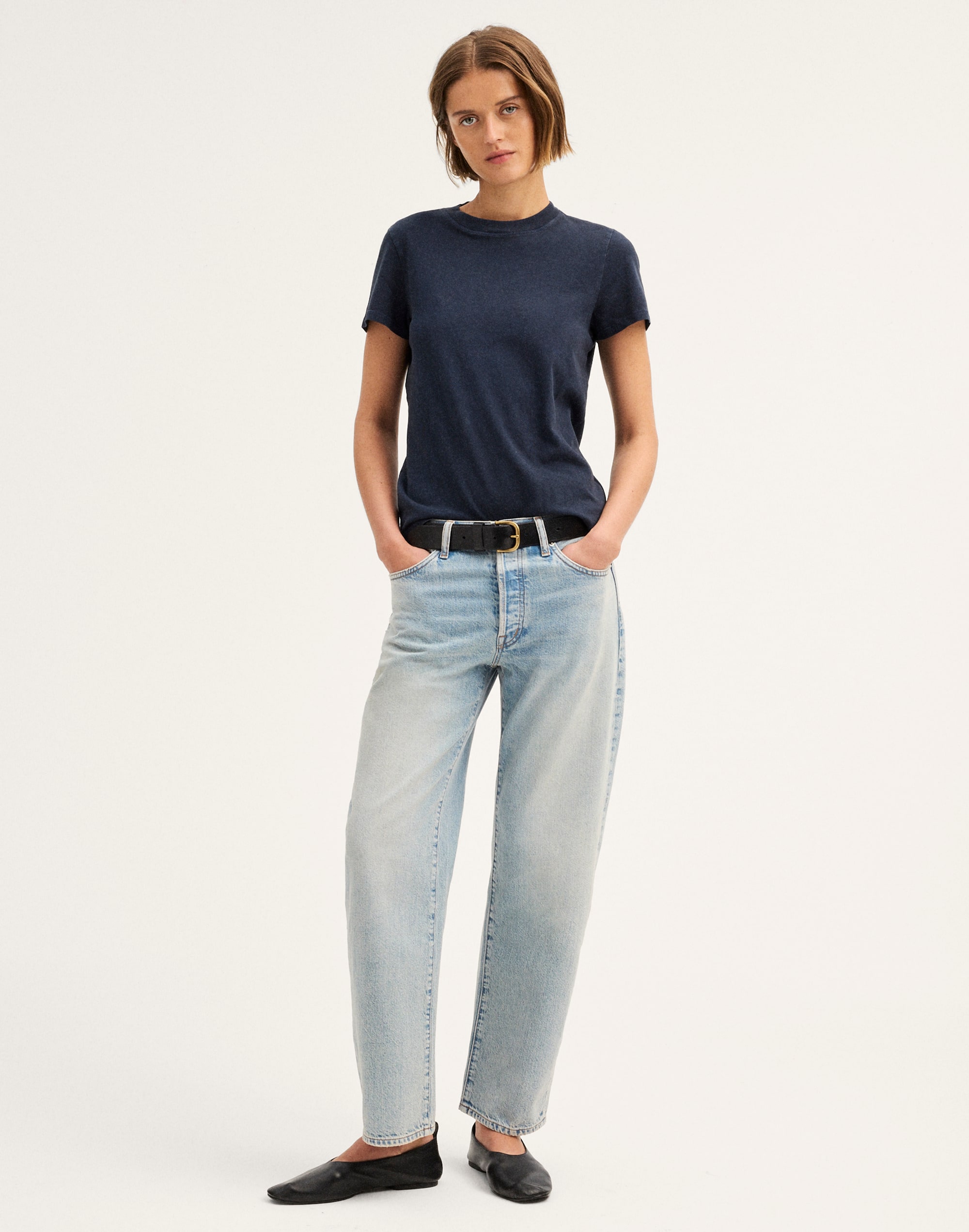 Madewell The Barrel-leg Jean In Greenwich Wash