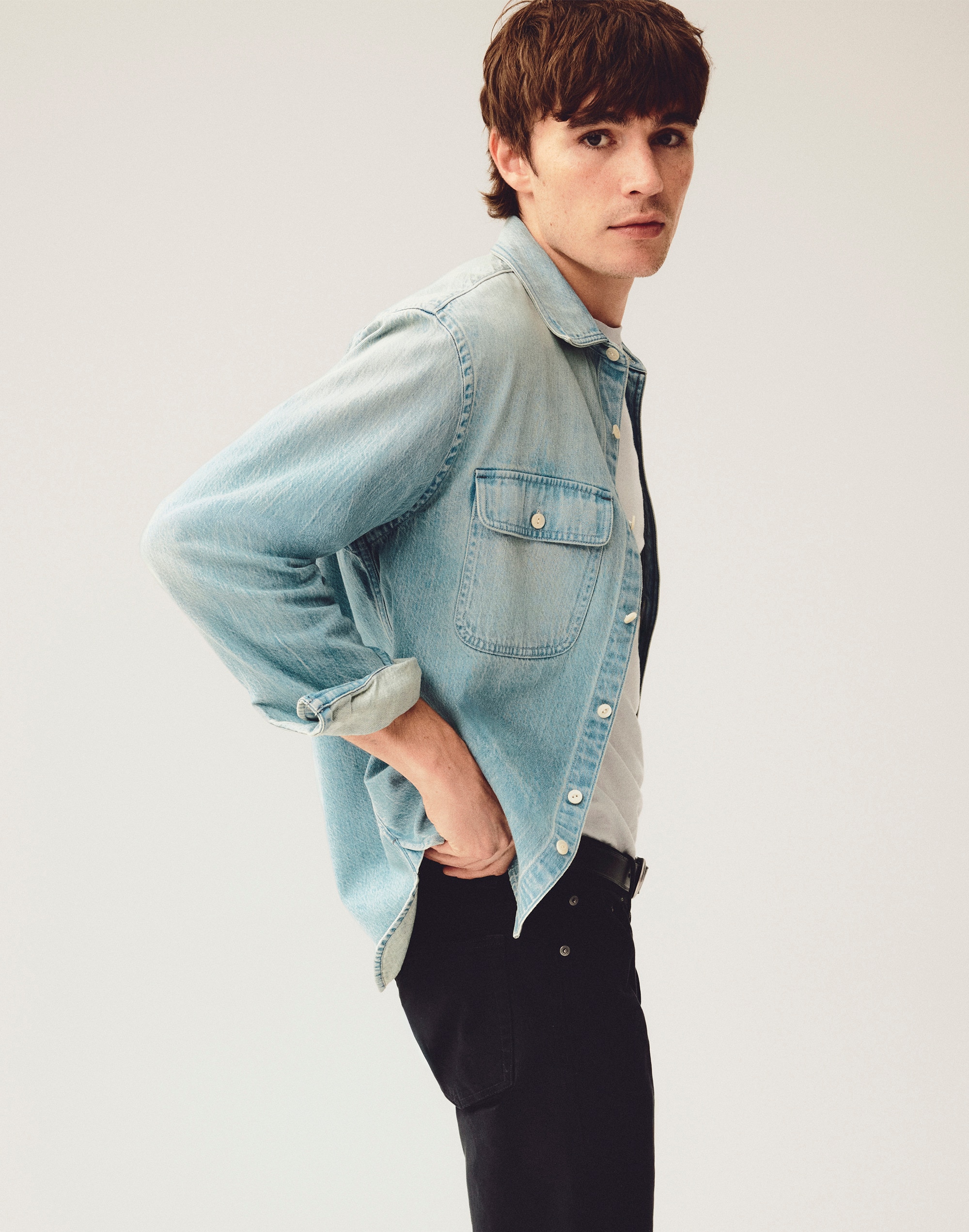 Work Shirt in Softfade Denim