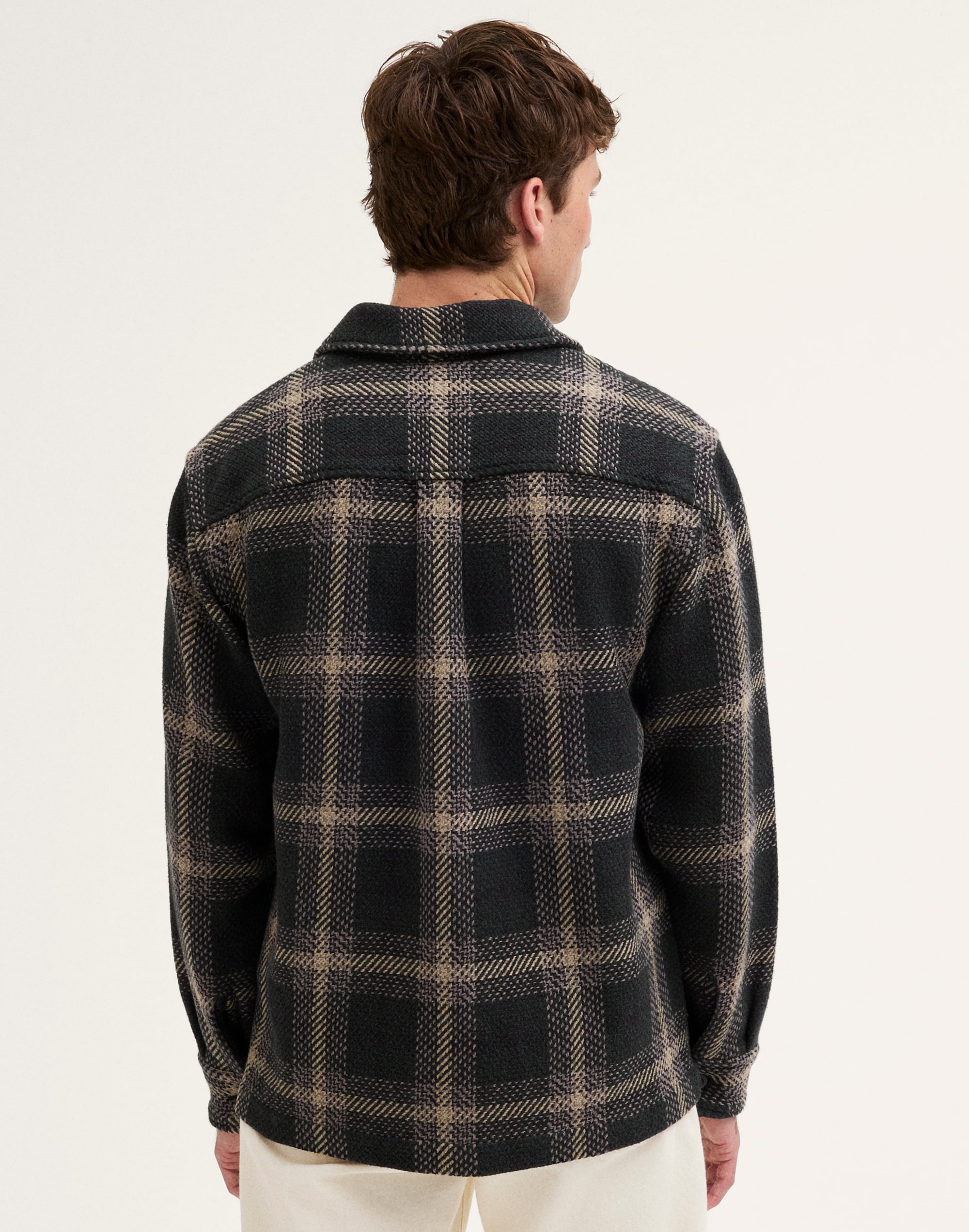Twill Shirt-Jacket in Broken Plaid